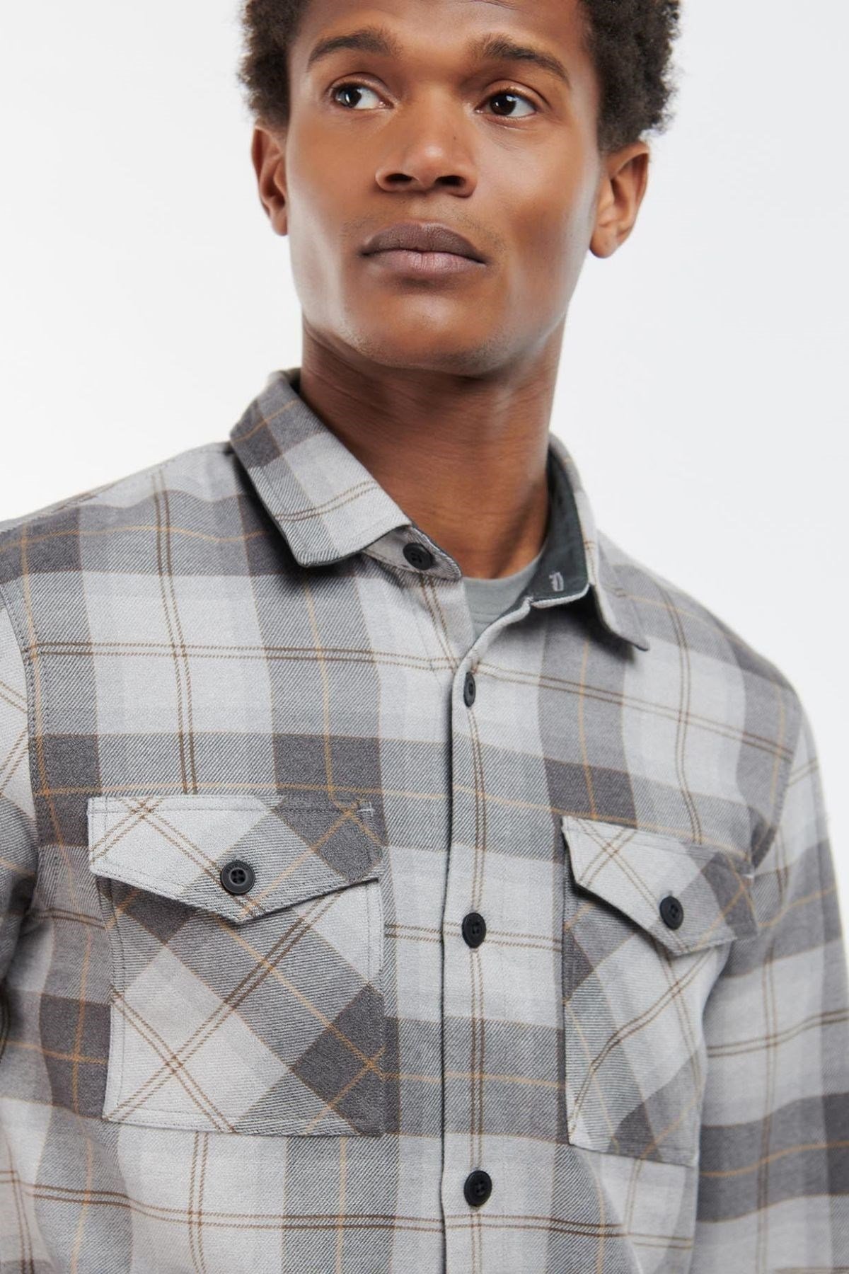 Barbour Tartan Cannich Overshirt TN86 Greystone