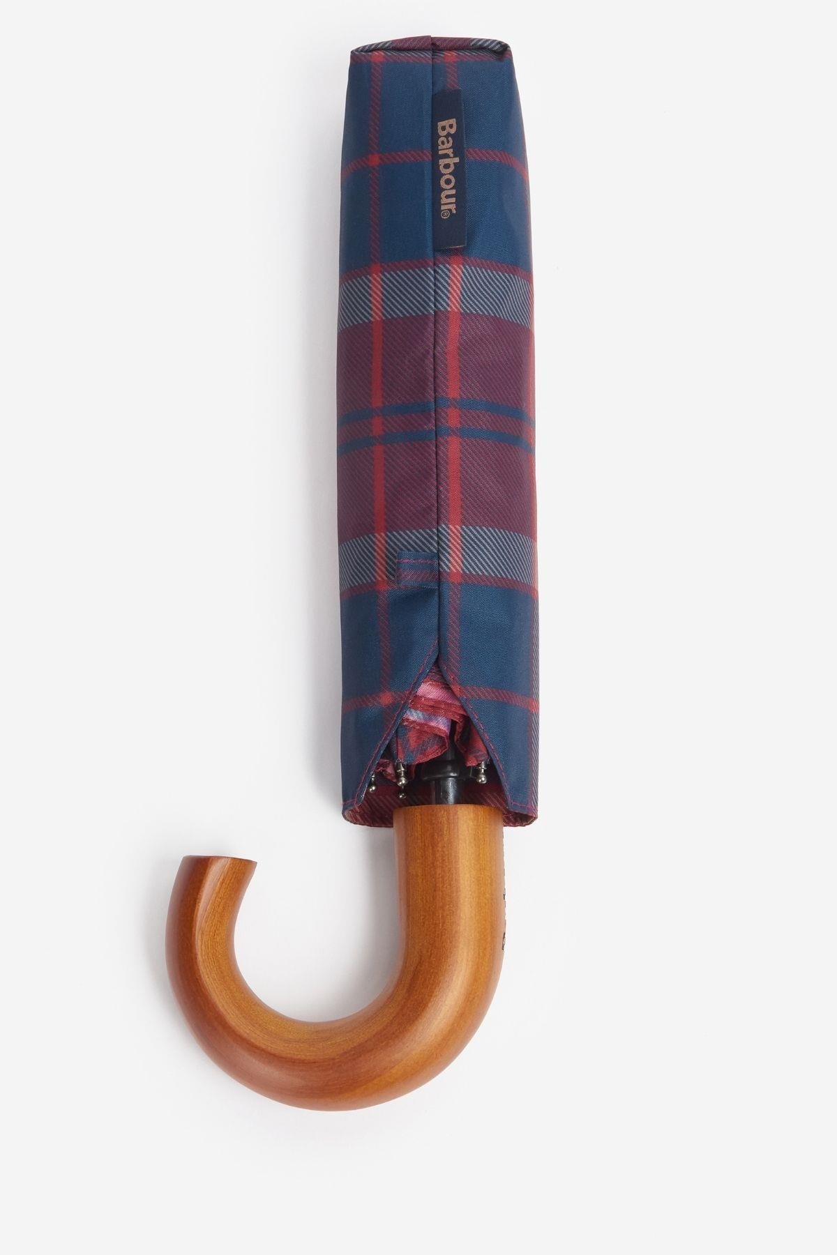 Barbour Tartan Mini Şemsiye RE75 Cranberry