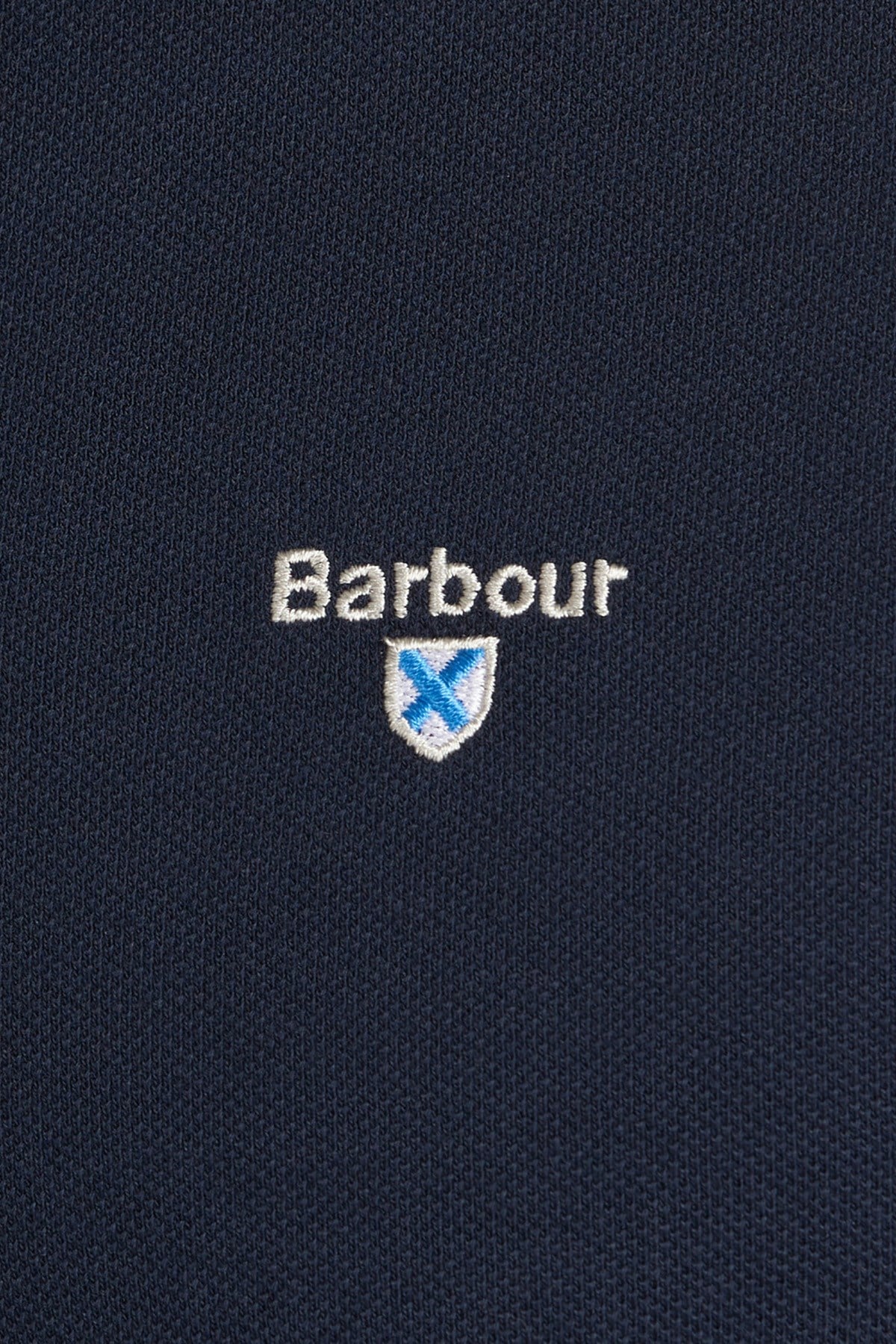 Barbour Tartan Pique Polo Shirt NY31 Navy
