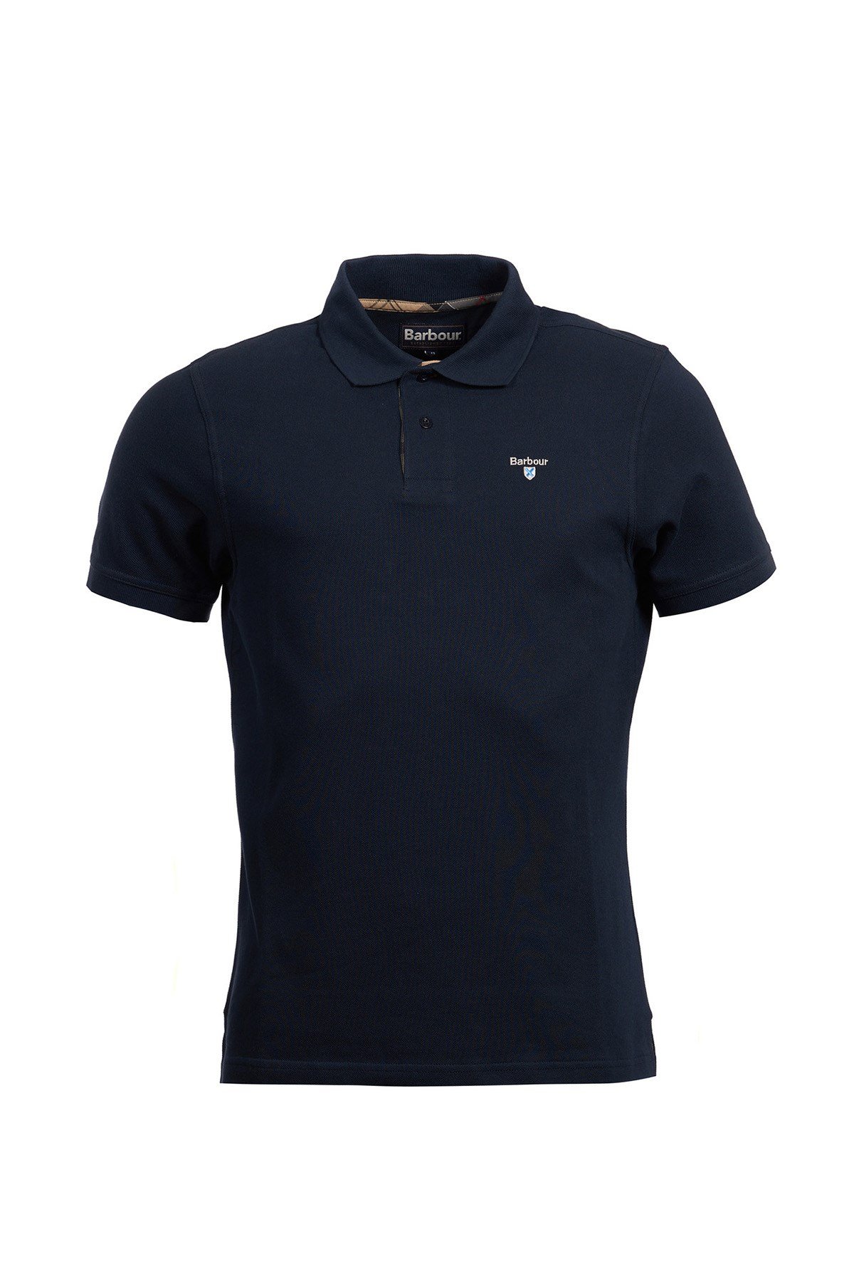 Barbour Tartan Pique Polo Shirt NY31 Navy