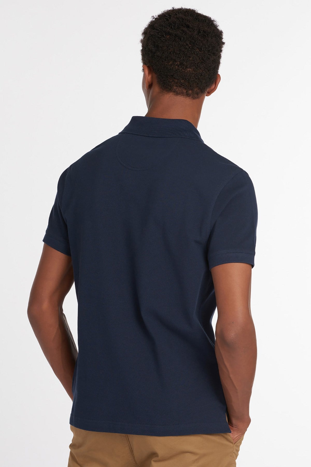 Barbour Tartan Pique Polo Shirt NY31 Navy