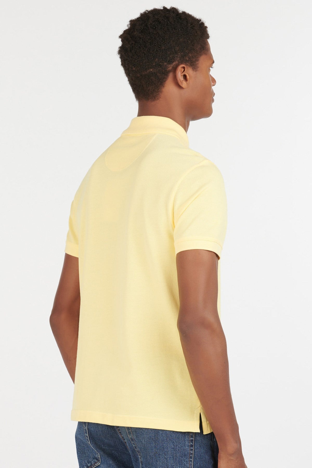 Barbour Tartan Pique Polo Shirt YE11 Corn