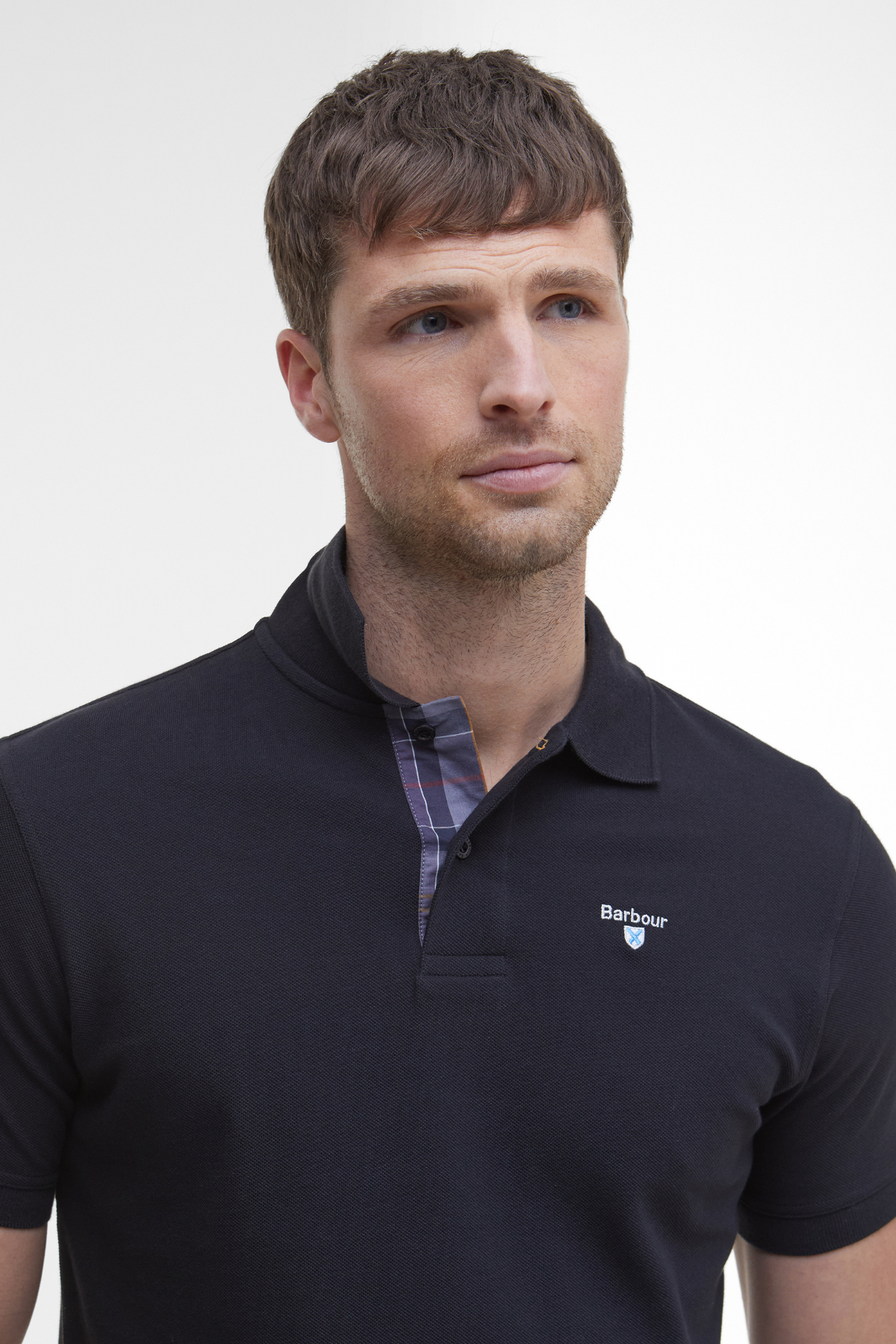 Barbour Tartan Pique Polo Yaka BK31 Black-Mode