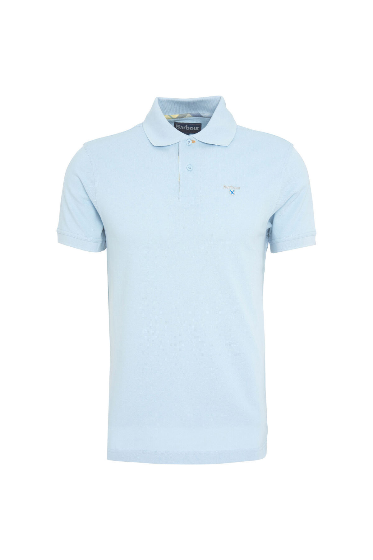 Barbour Tartan Pique Polo Yaka BU44 Niagara Mist