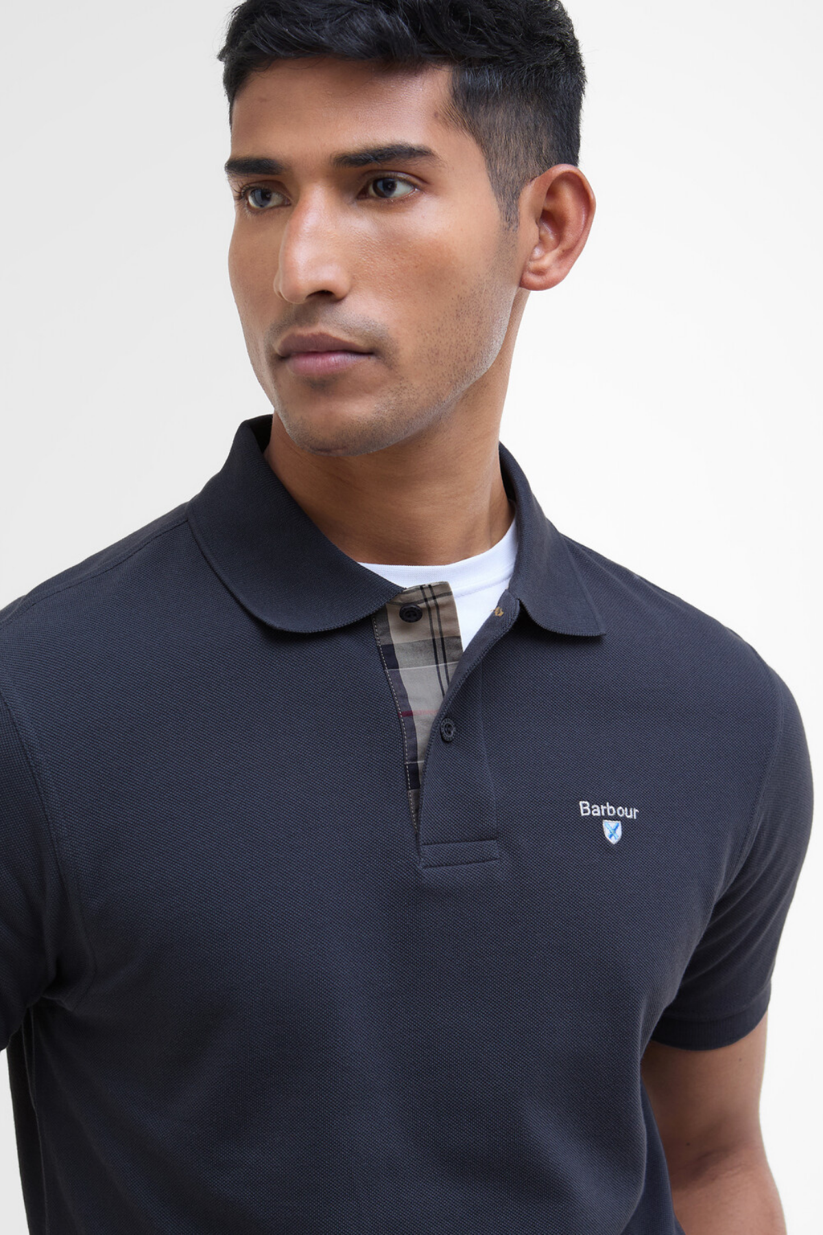 Barbour Tartan Pique Polo Yaka NY51 Navy-Dress
