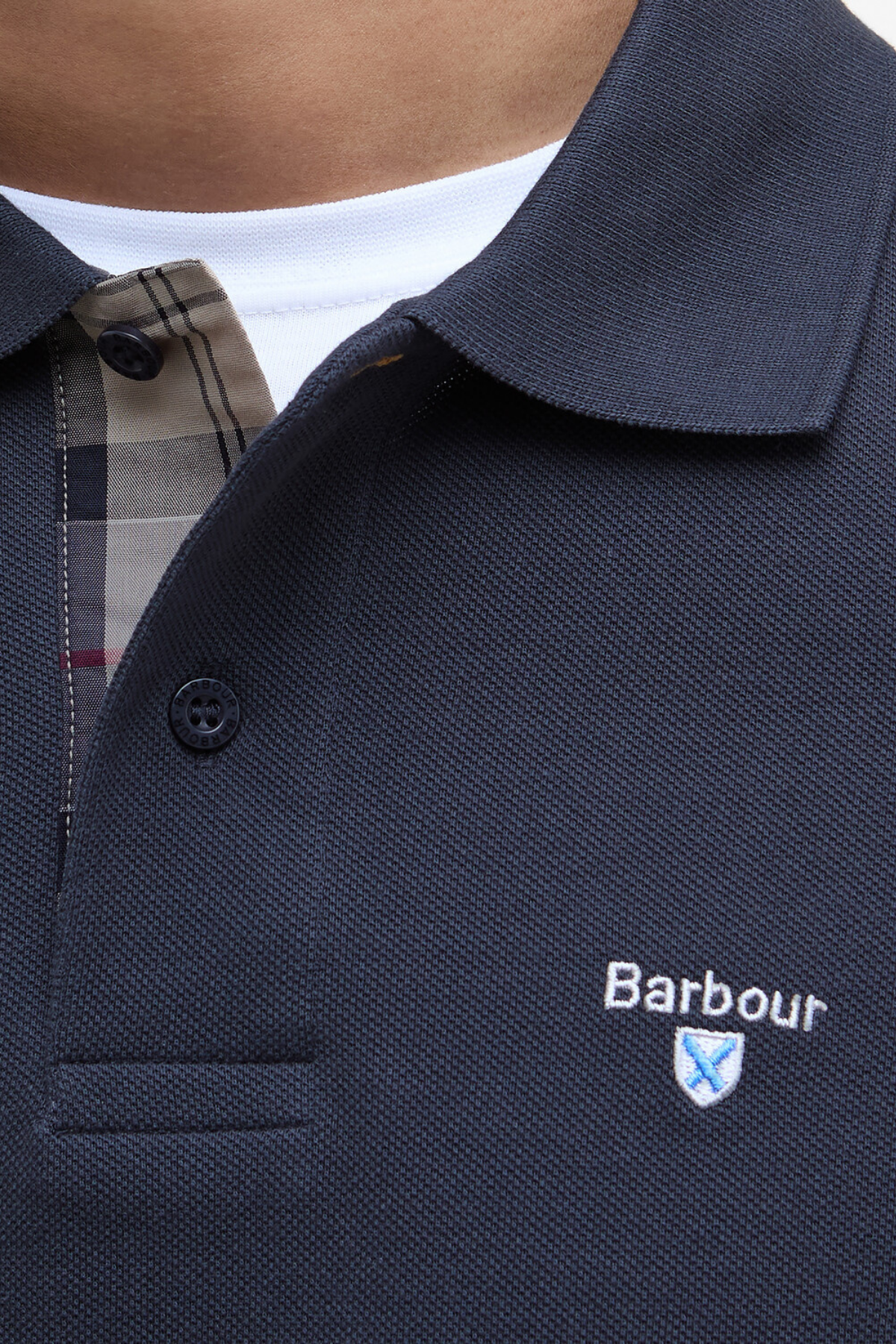 Barbour Tartan Pique Polo Yaka NY51 Navy-Dress