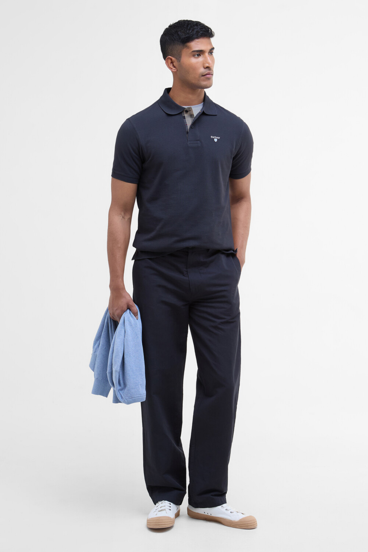 Barbour Tartan Pique Polo Yaka NY51 Navy-Dress