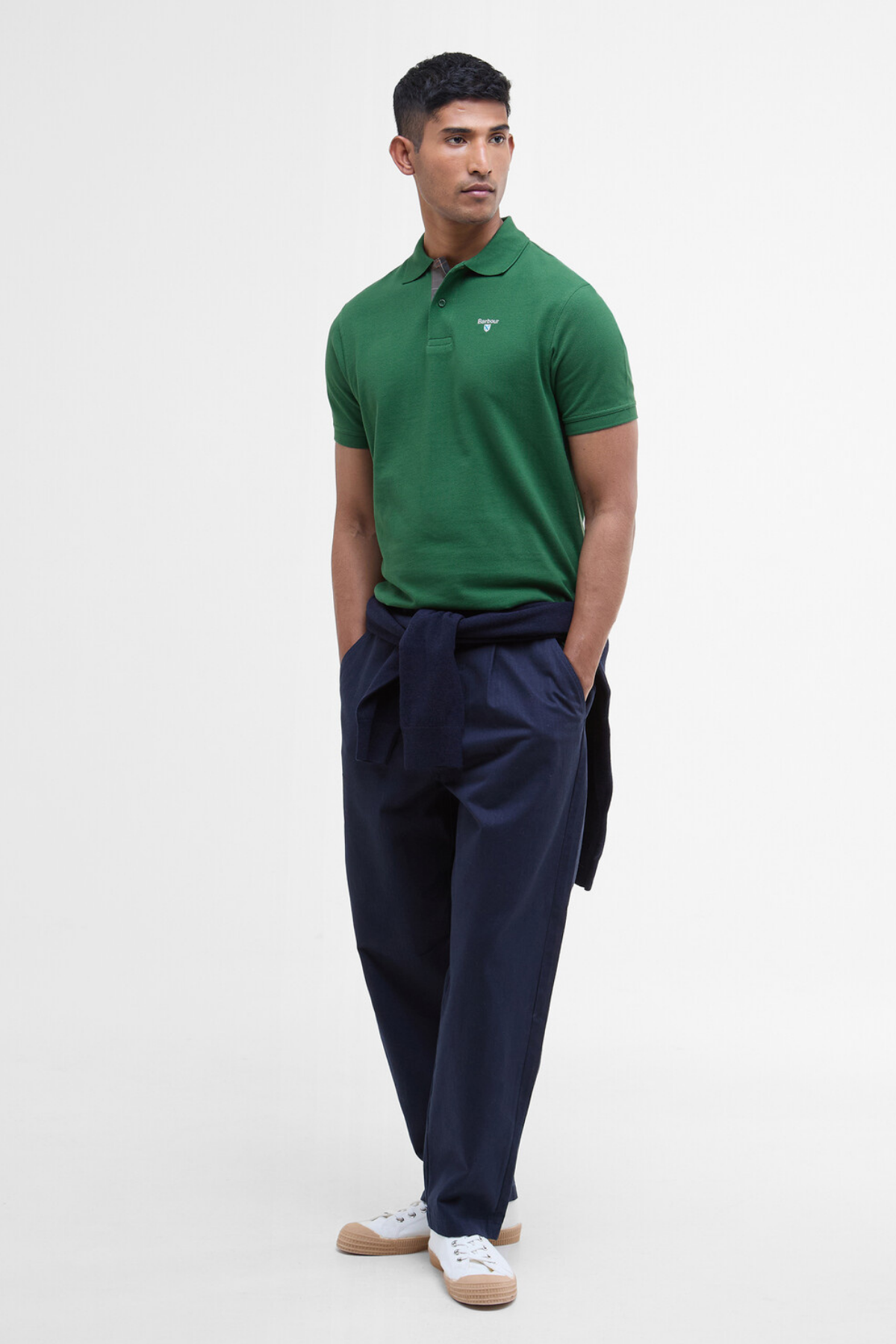 Barbour Tartan Pique Polo Yaka OL72 Olive