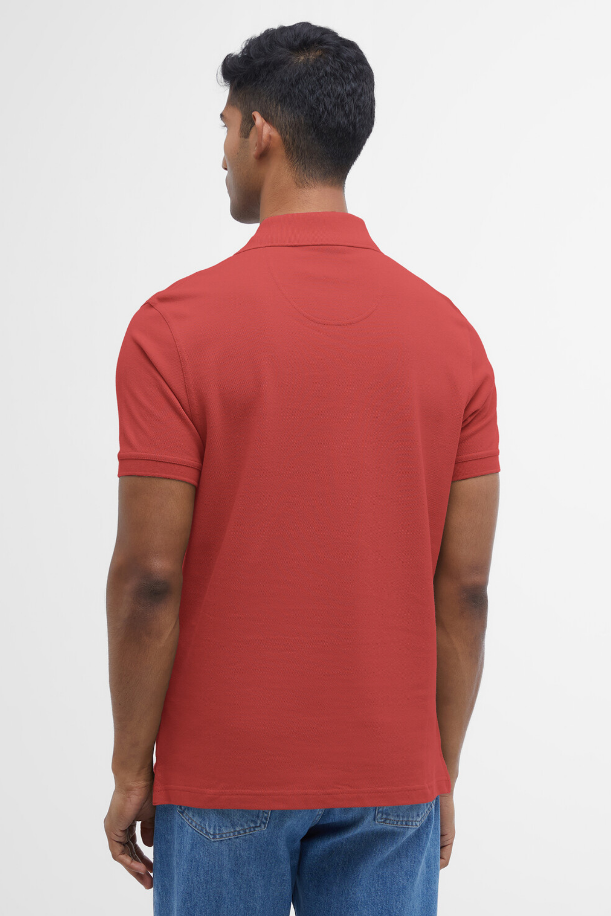 Barbour Tartan Pique Polo Yaka RE25 Red Spice