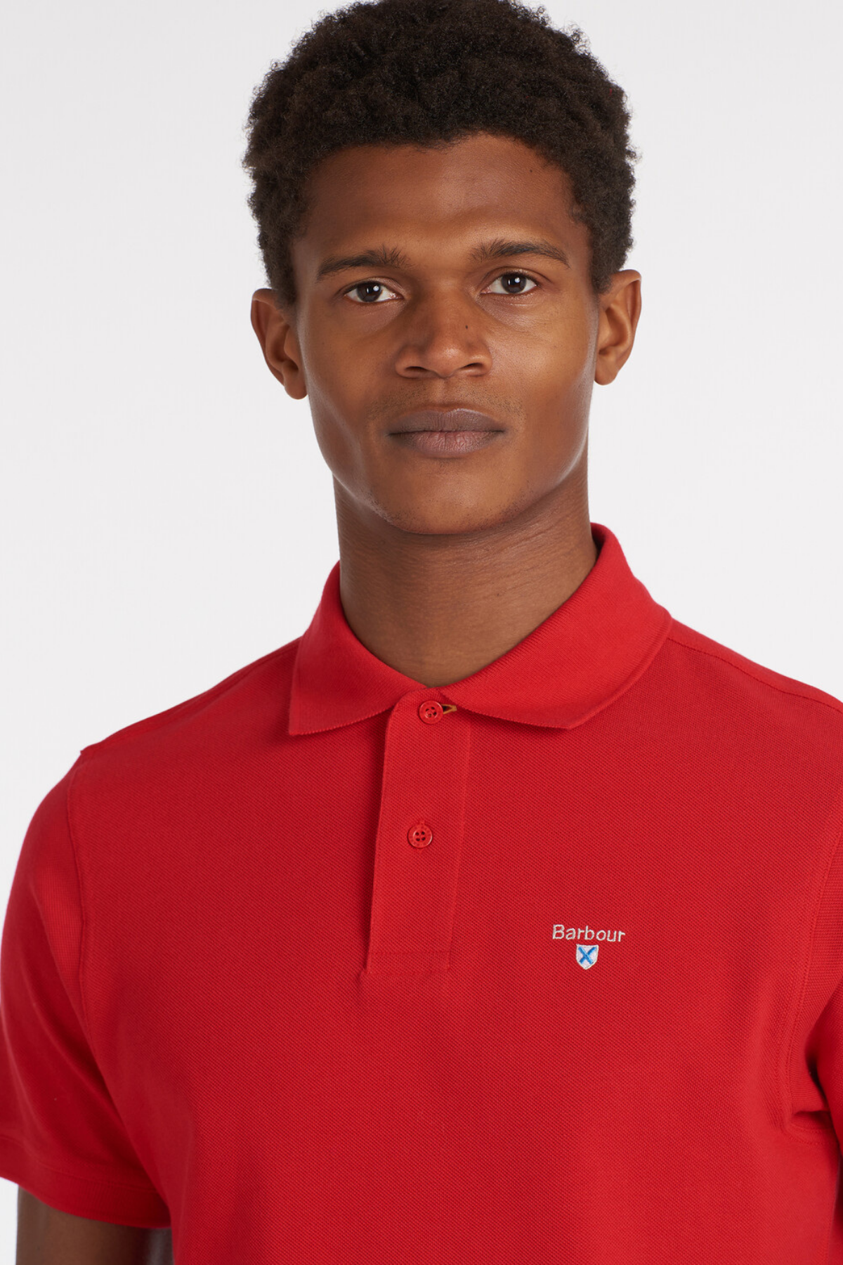 Barbour Tartan Pique Polo Yaka RE51 Red