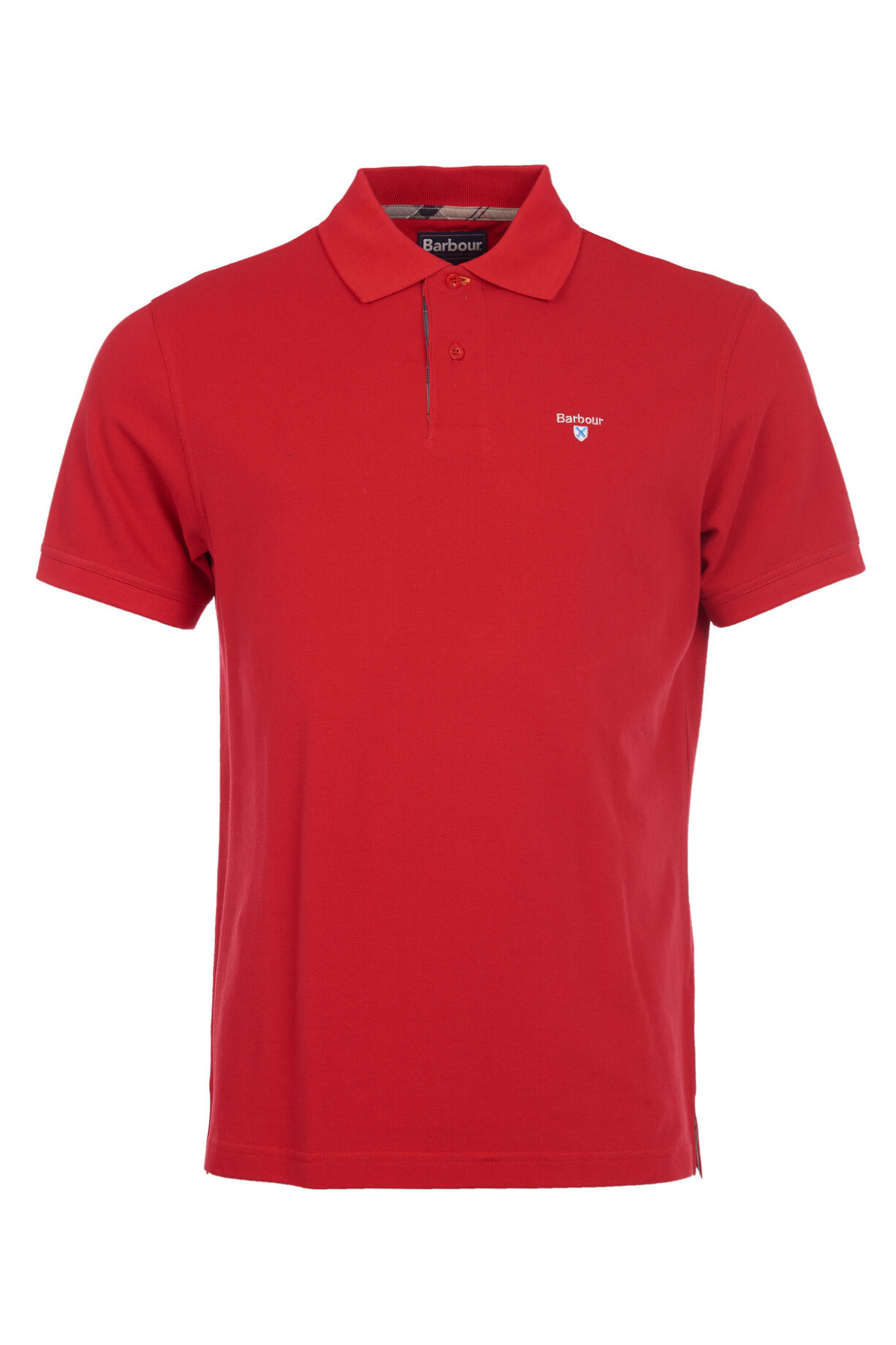 Barbour Tartan Pique Polo Yaka RE51 Red