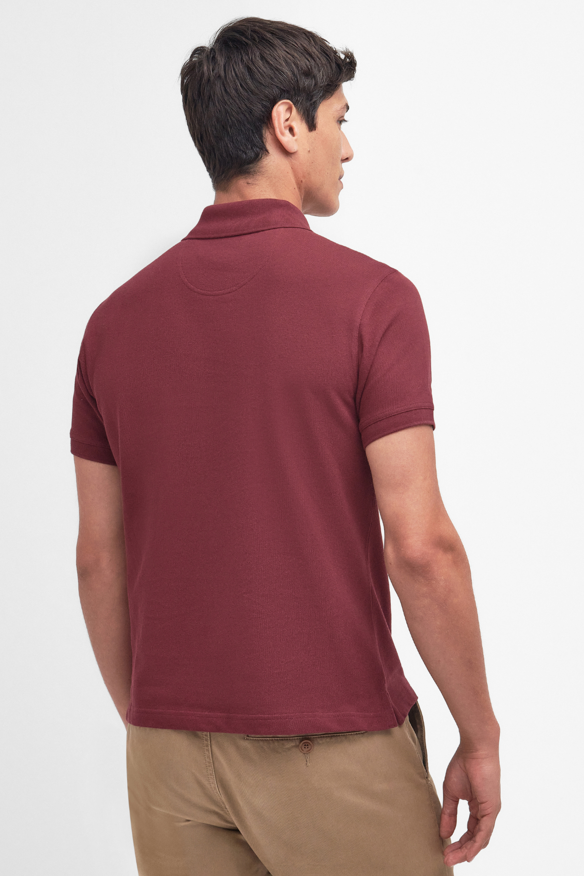 Barbour Tartan Pique Polo Yaka RE53 Ruby