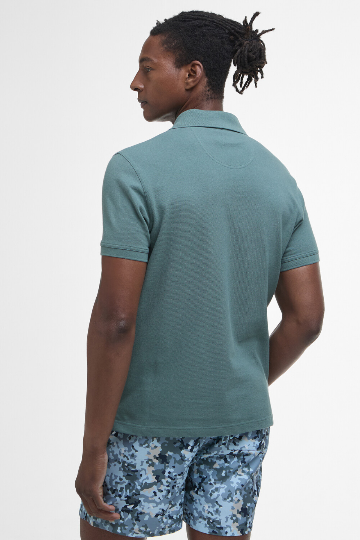 Barbour Tartan Pique Polo Yaka TE31 Vintage Teal