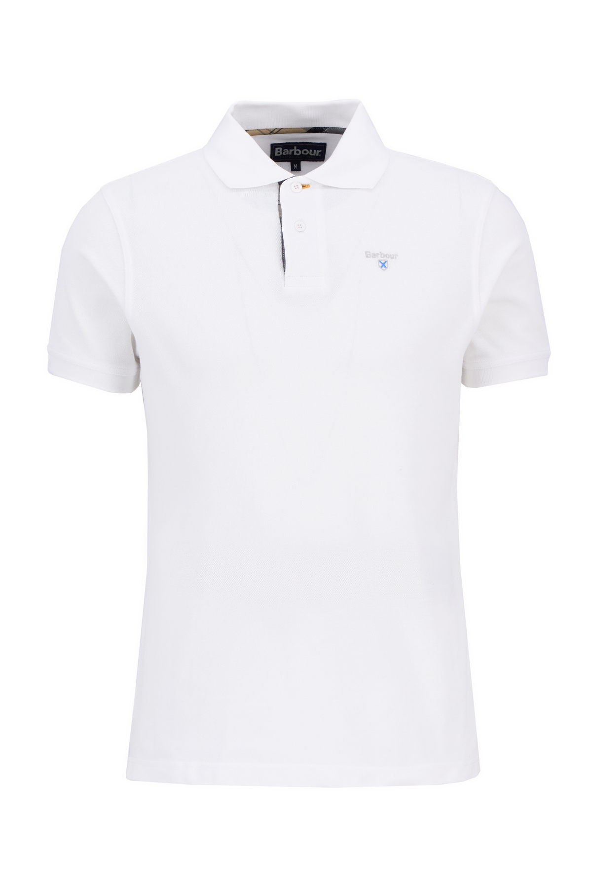 Barbour Tartan Pique Polo Yaka WH11 White-Dress