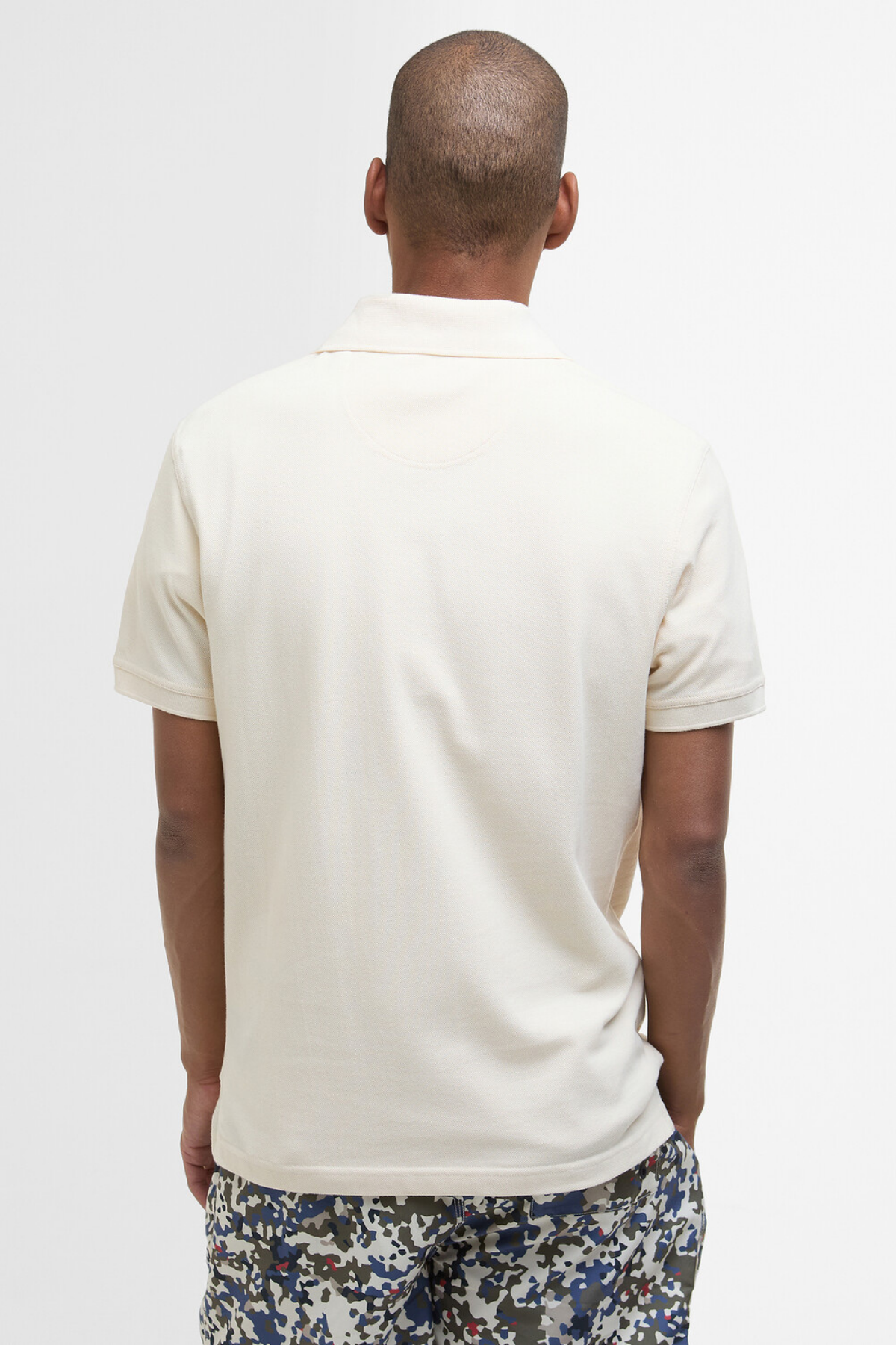 Barbour Tartan Pique Polo Yaka WH52 Antique White