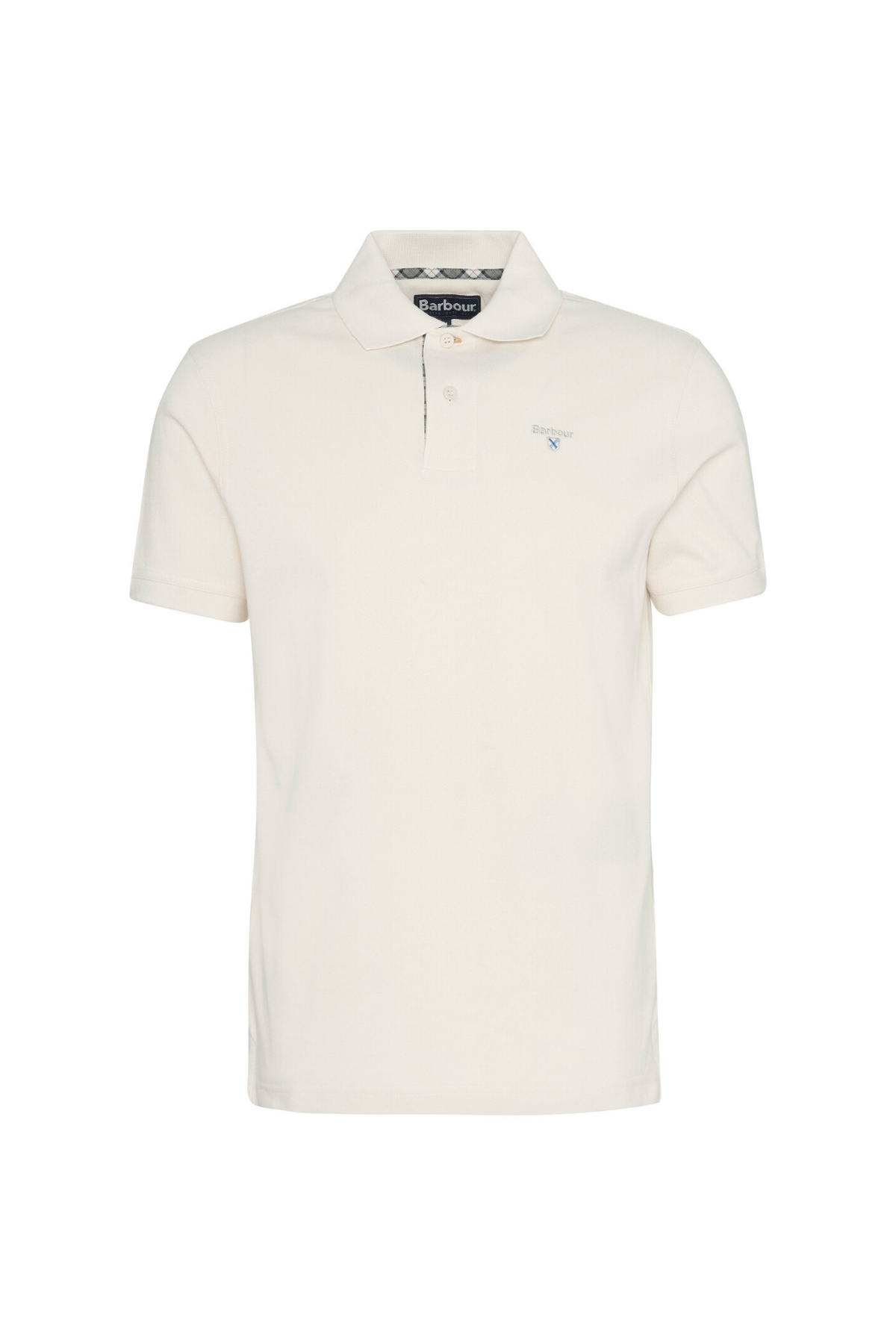 Barbour Tartan Pique Polo Yaka WH52 Antique White