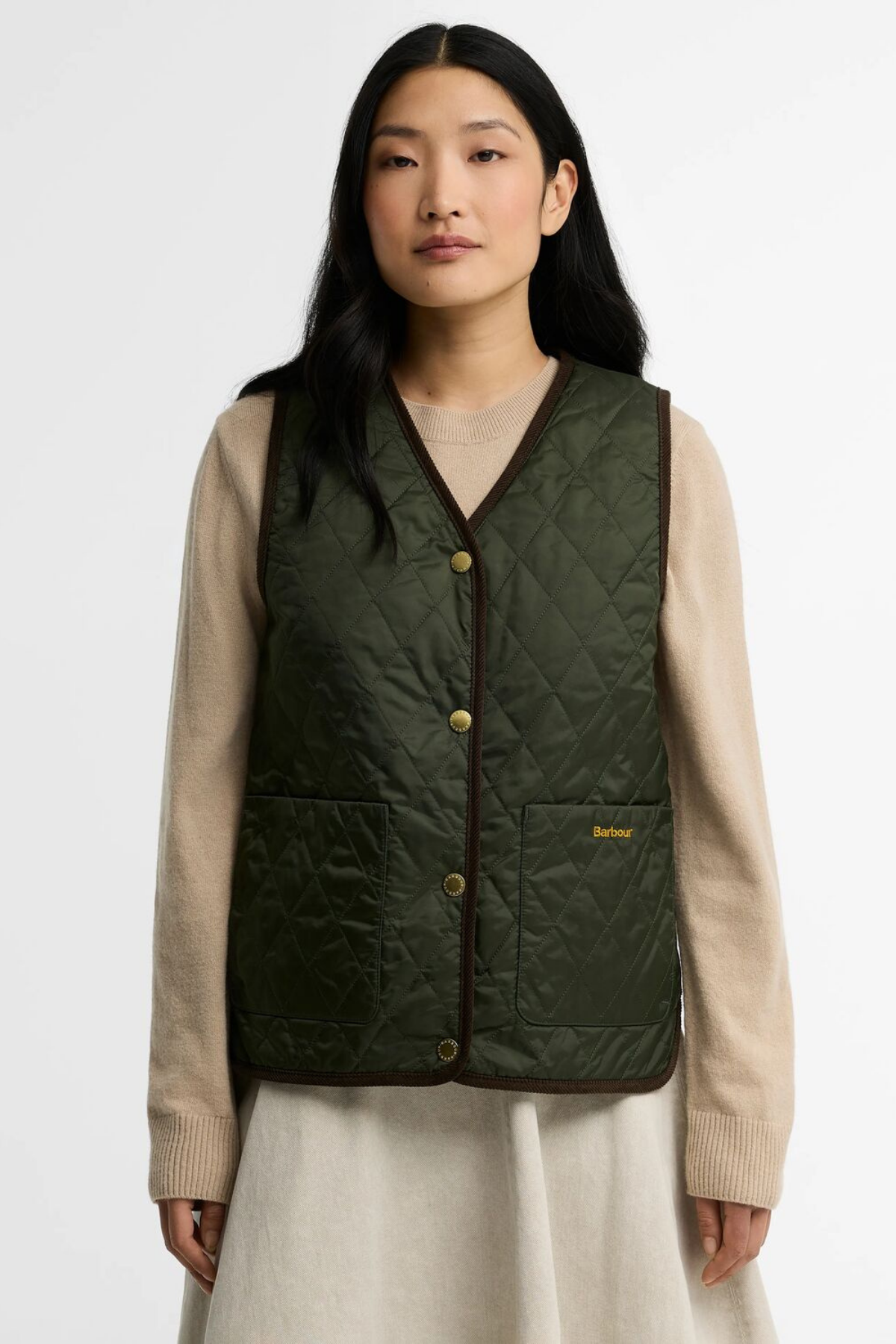 Barbour Tartan Reimagined Icons Reversible İçlik Yelek OL74 Olive Classic