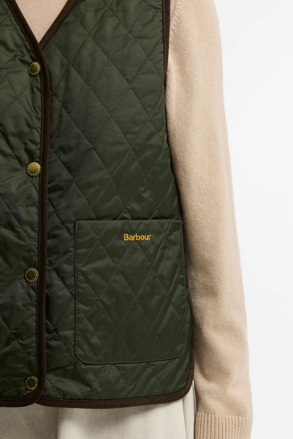 Barbour Tartan Reimagined Icons Reversible İçlik Yelek OL74 Olive Classic