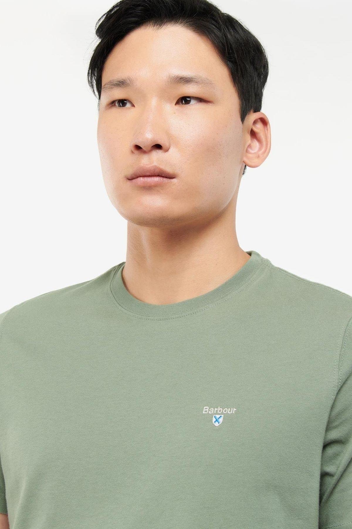 Barbour Tartan Sports T-Shirt GN49 Agave Green