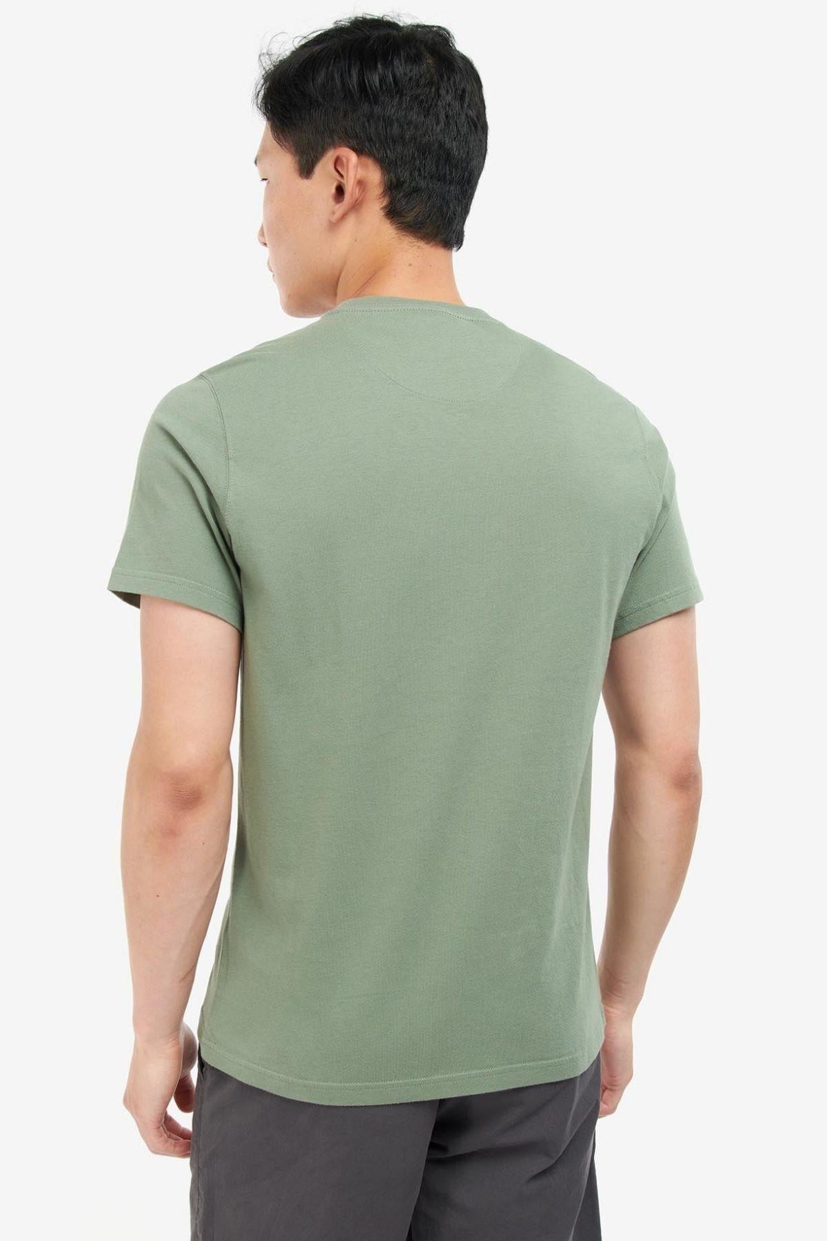 Barbour Tartan Sports T-Shirt GN49 Agave Green