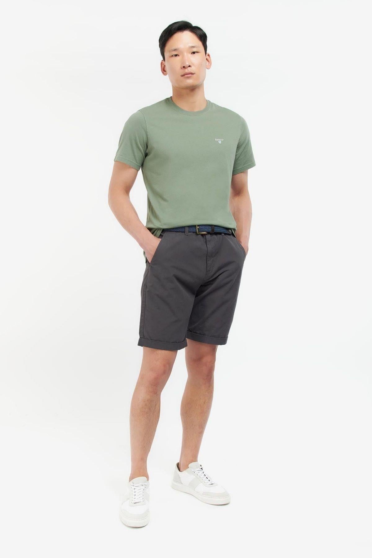 Barbour Tartan Sports T-Shirt GN49 Agave Green