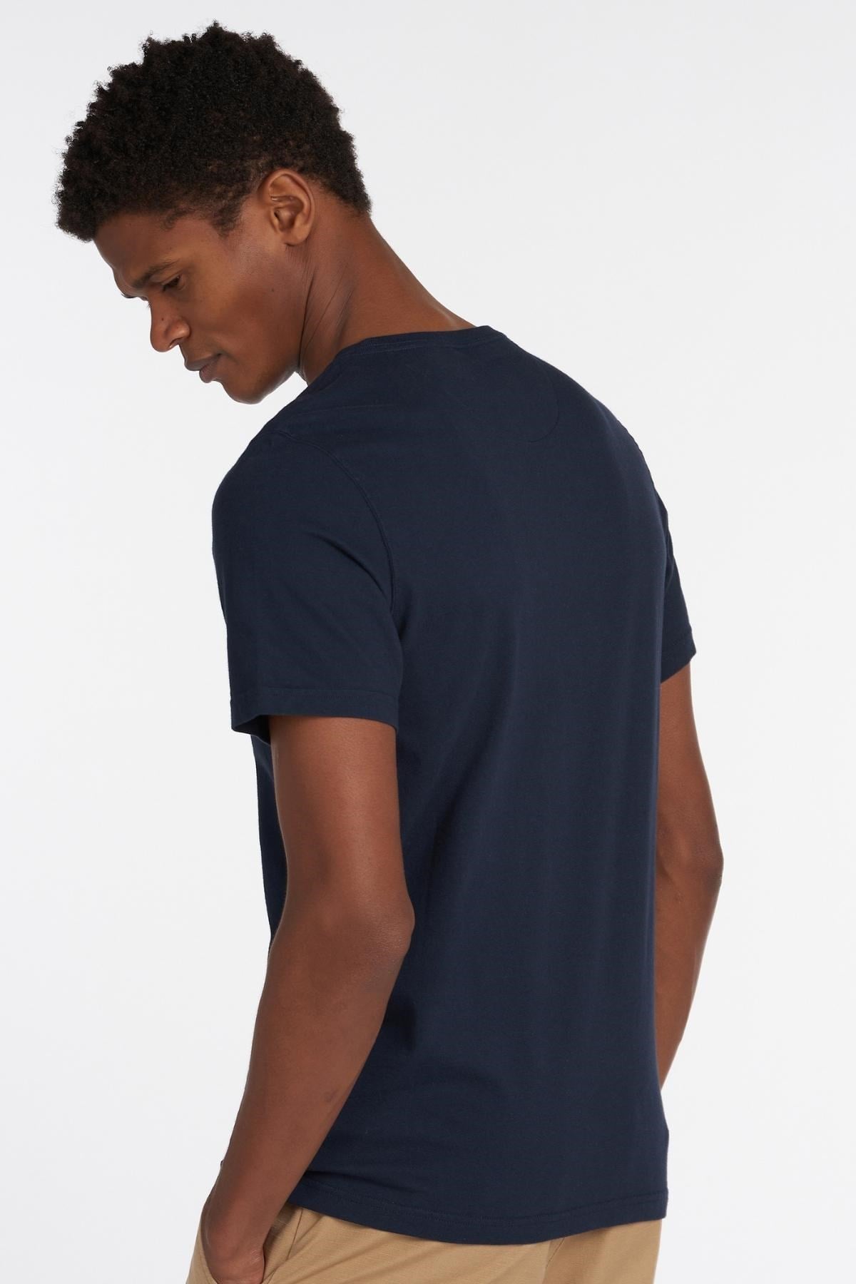 Barbour Tartan Sports T-Shirt NY31 New Navy