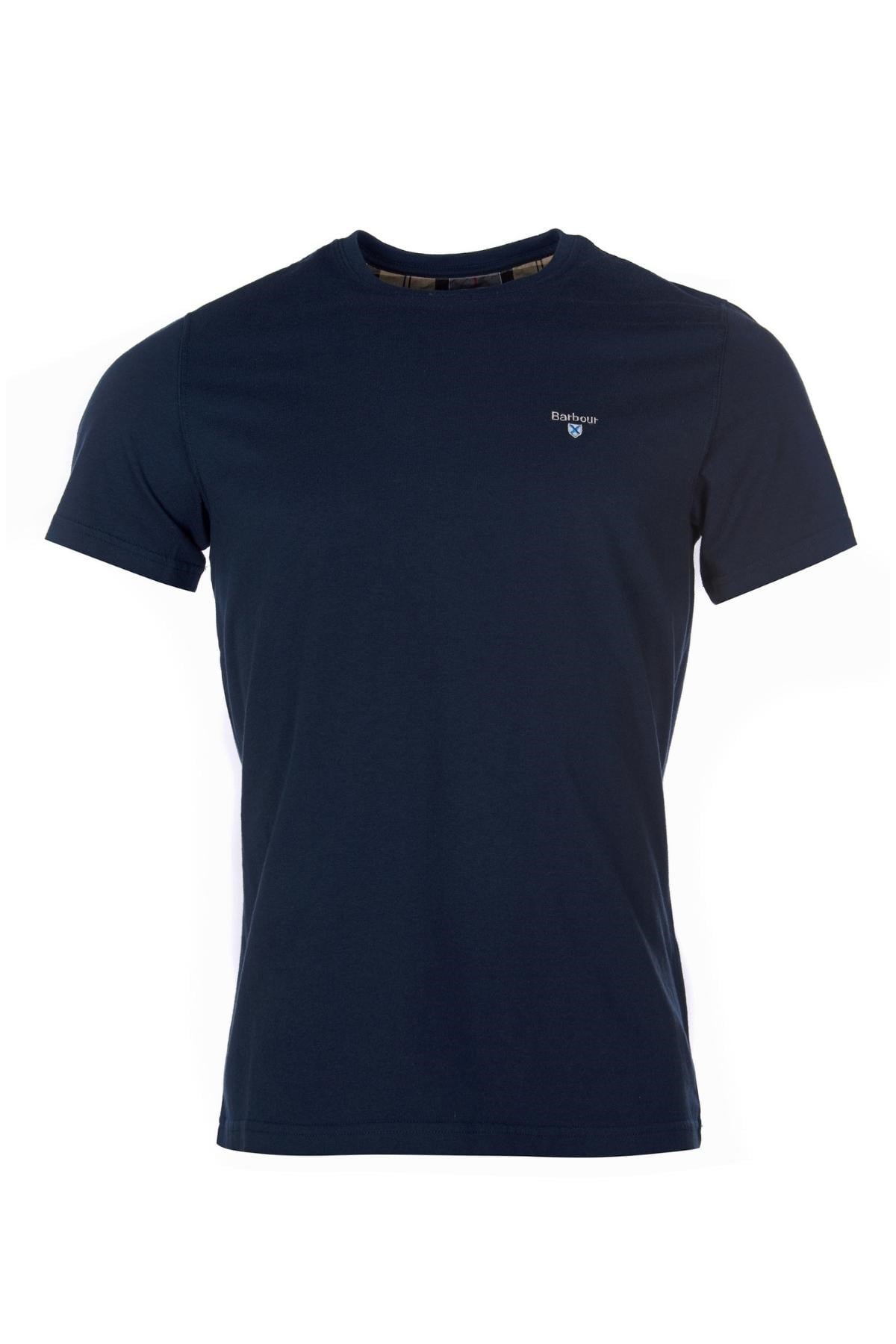 Barbour Tartan Sports T-Shirt NY31 New Navy