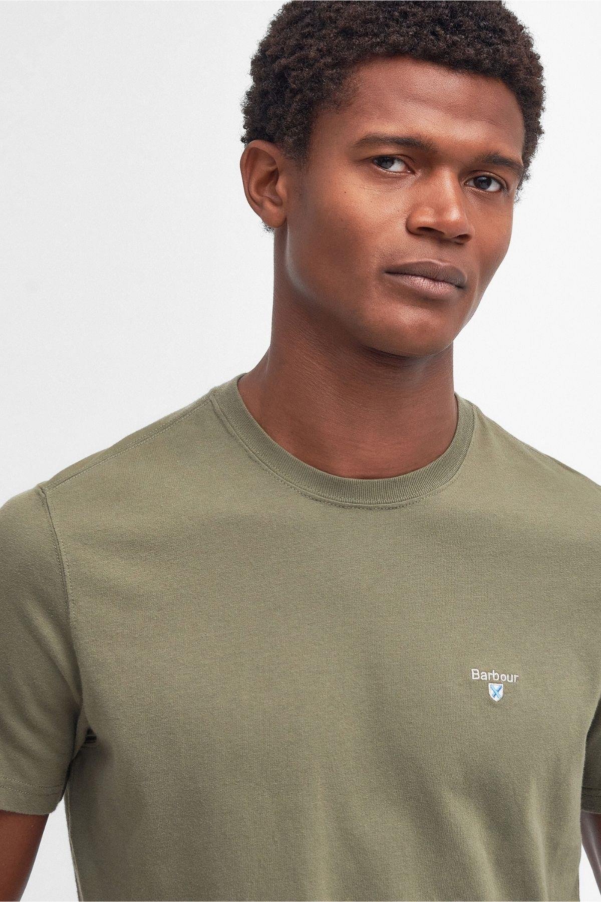 Barbour Tartan Sports T-Shirt SG15 Pale Sage