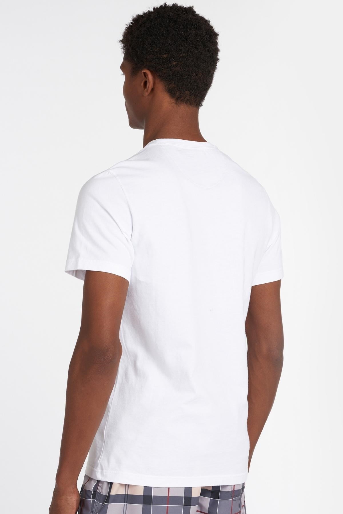 Barbour Tartan Sports T-Shirt WH11 White
