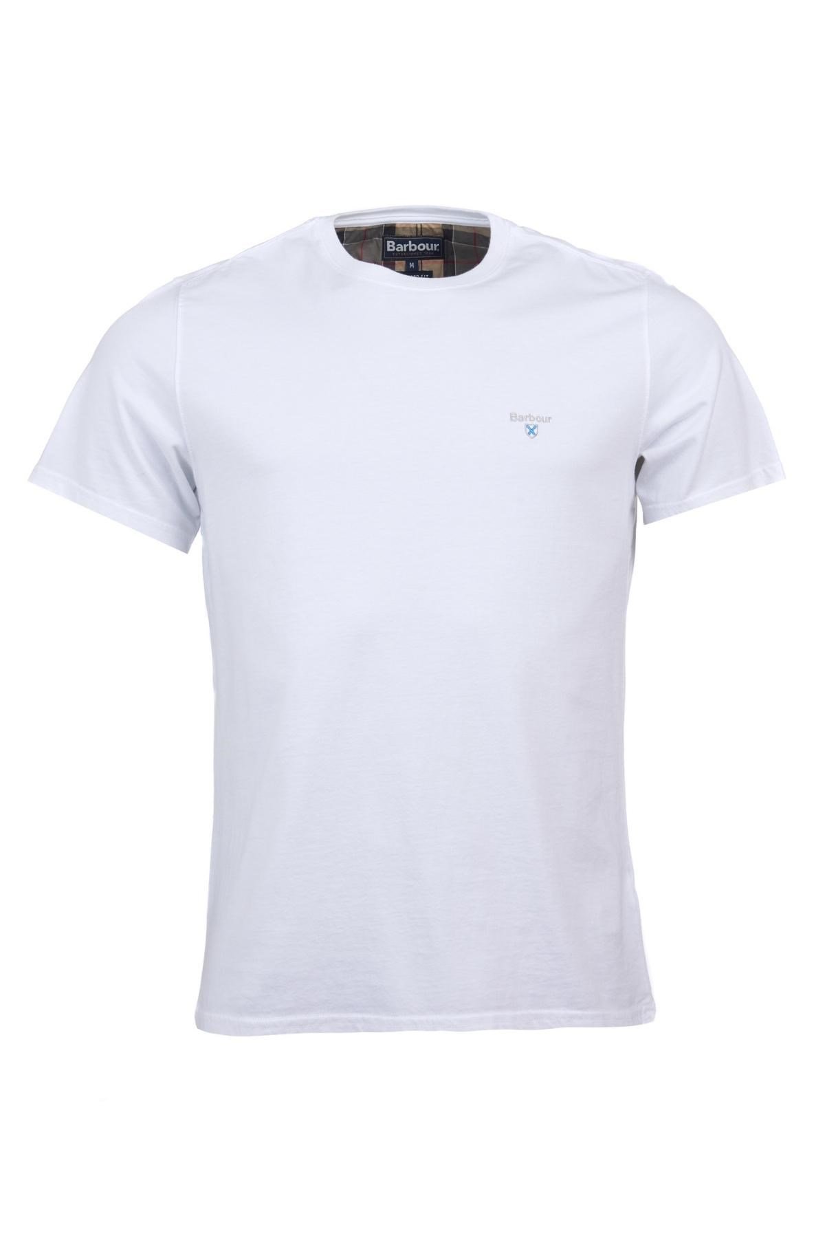 Barbour Tartan Sports T-Shirt WH11 White