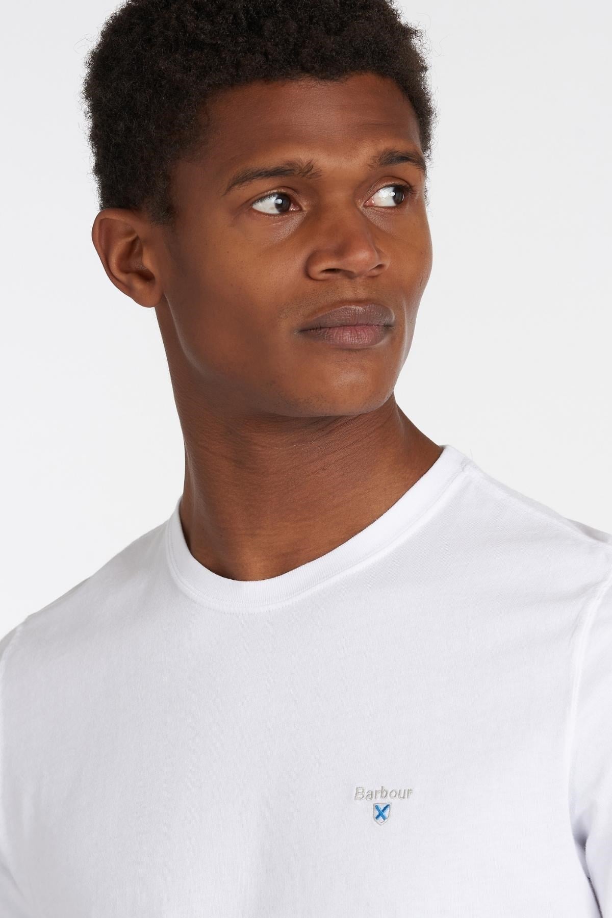 Barbour Tartan Sports T-Shirt WH11 White