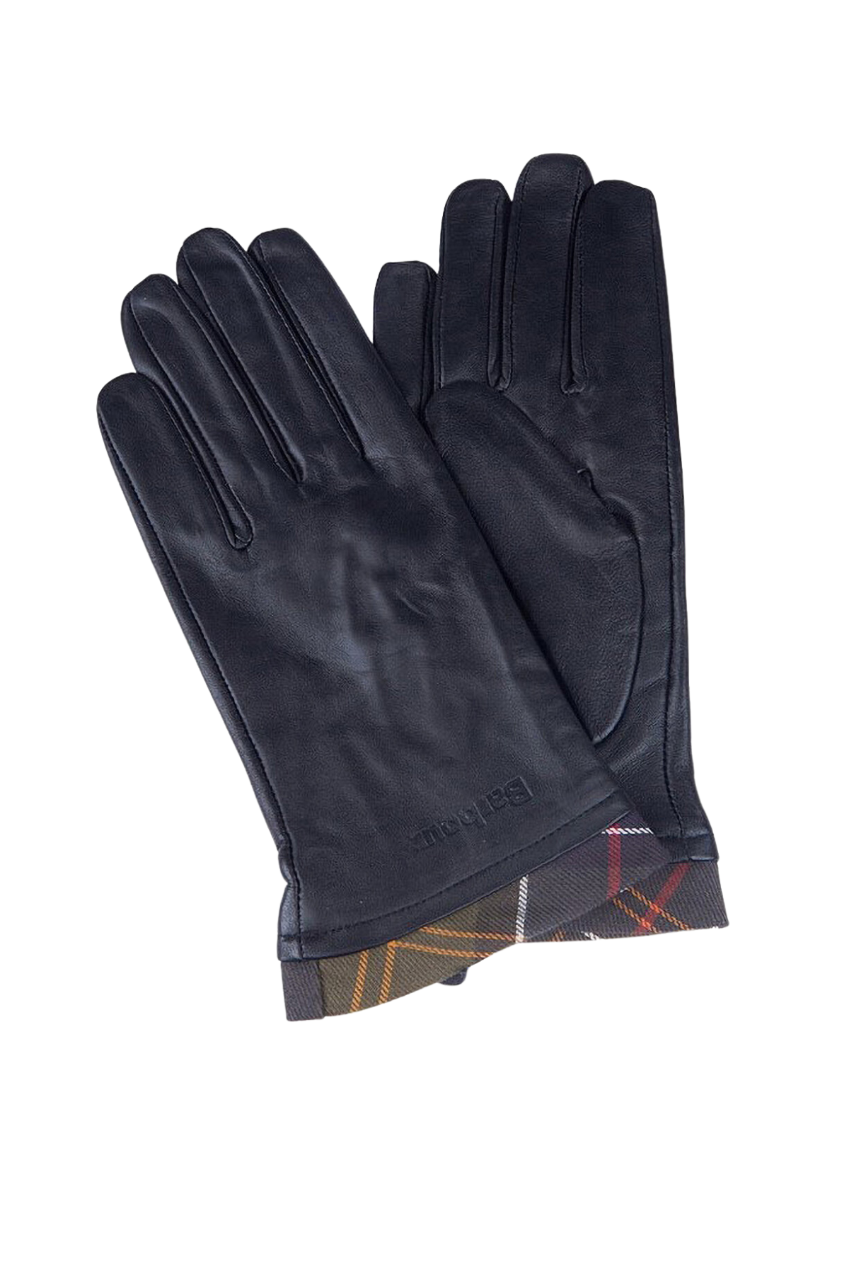 Barbour Tartan Trimmed Deri Eldiven BK11 Black
