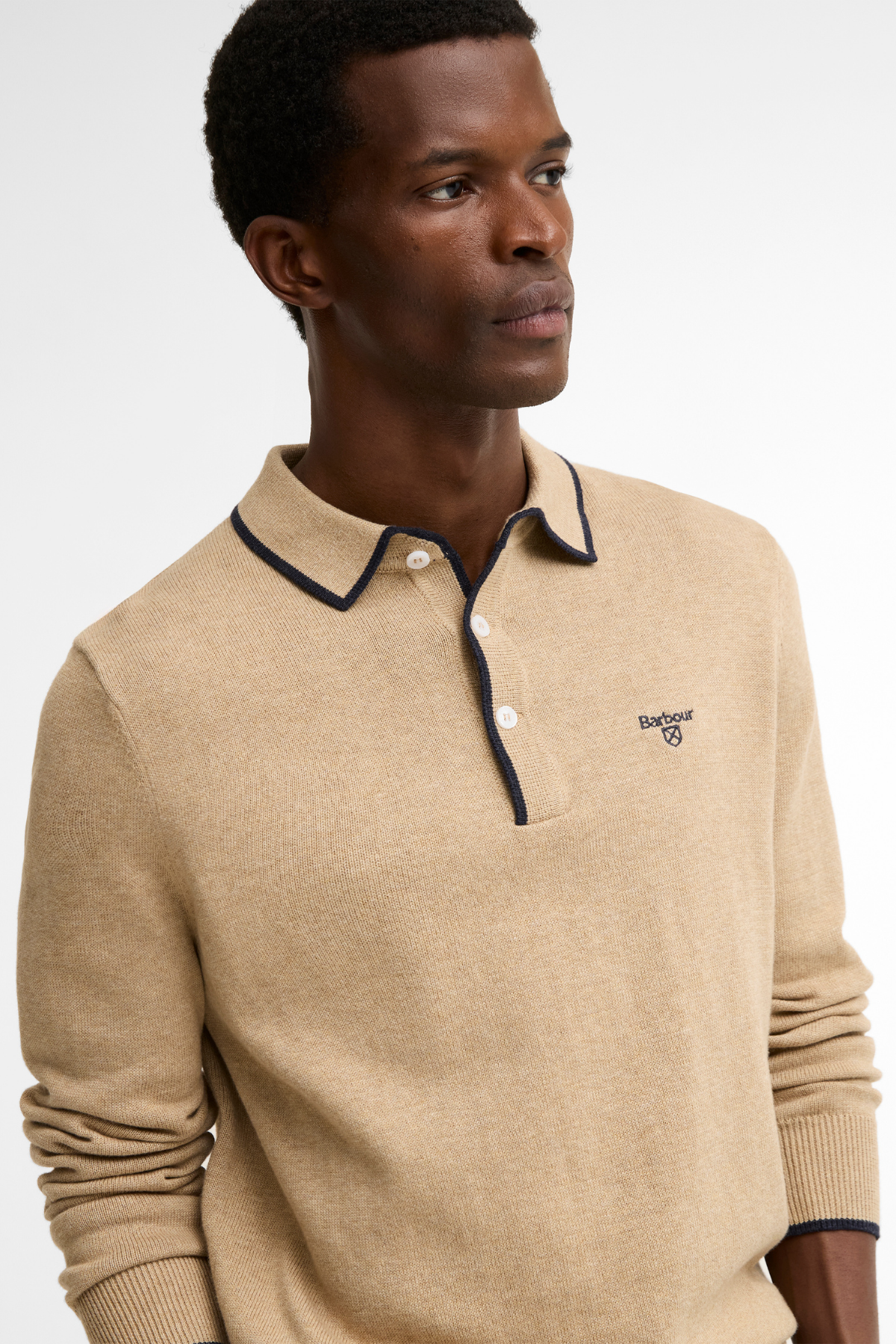 Barbour Taunton Triko Polo Yaka Tişört ST51 Stone