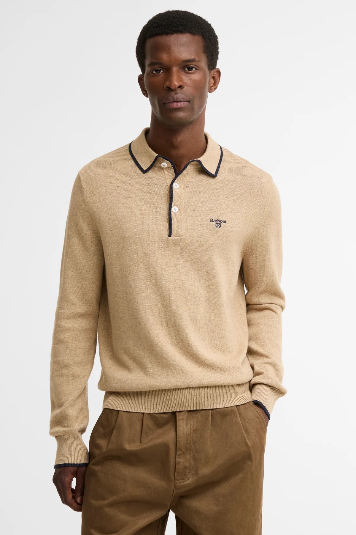 Barbour Taunton Triko Polo Yaka Tişört ST51 Stone