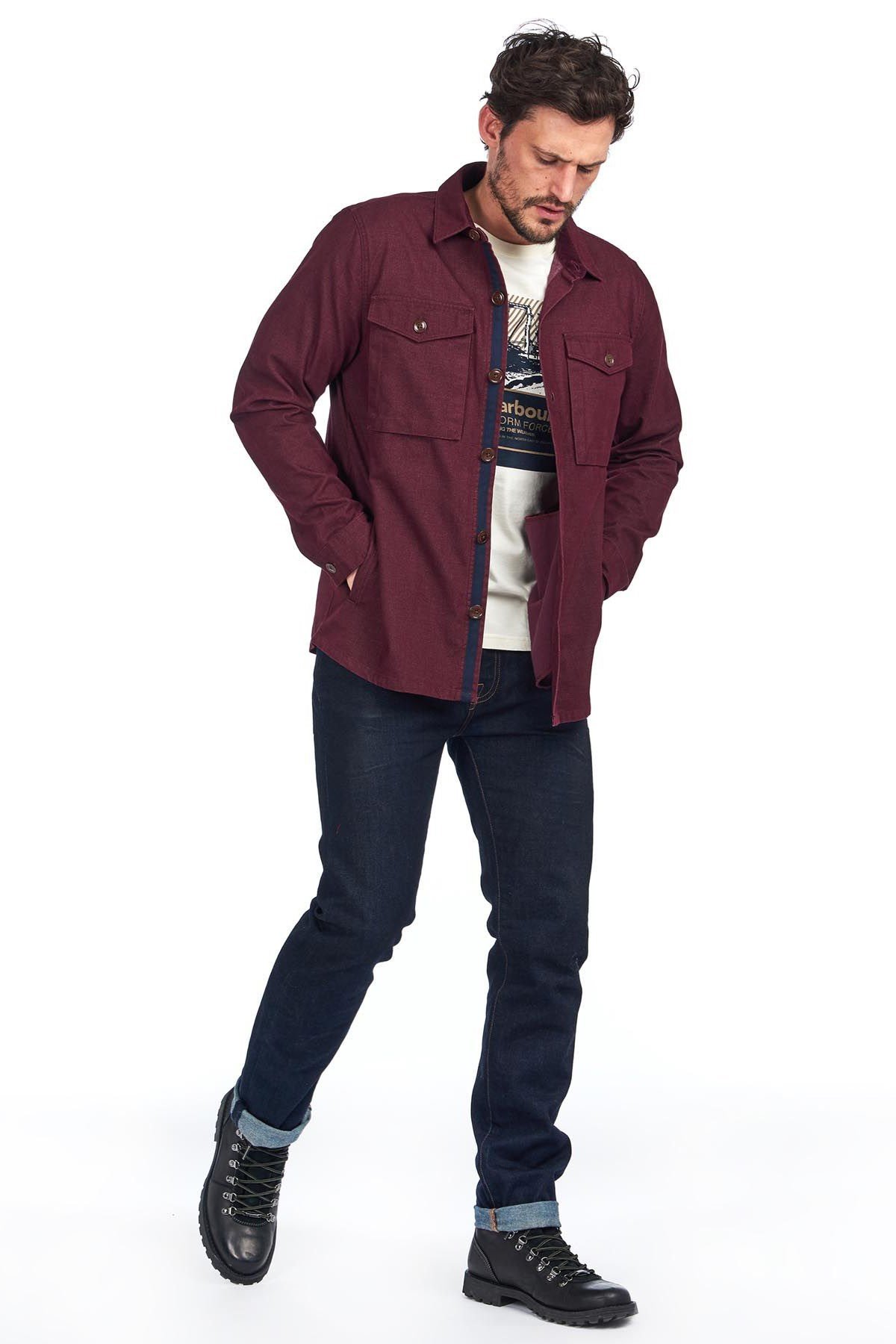 Barbour Thermo Overshirt RE94 Merlot