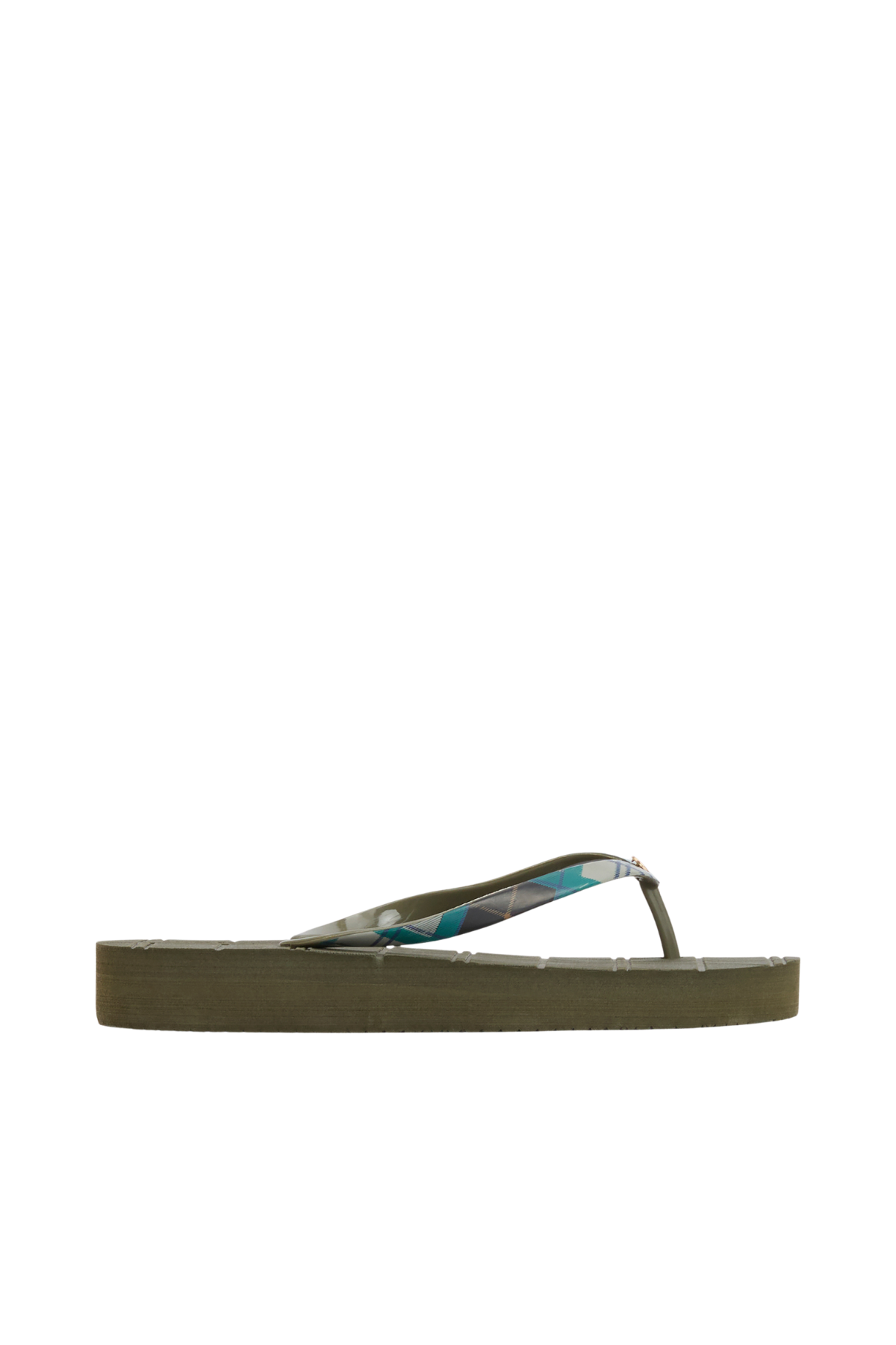 Barbour Tilda Toe Post Plaj Terliği TN51 Olive/Ancient Tartan