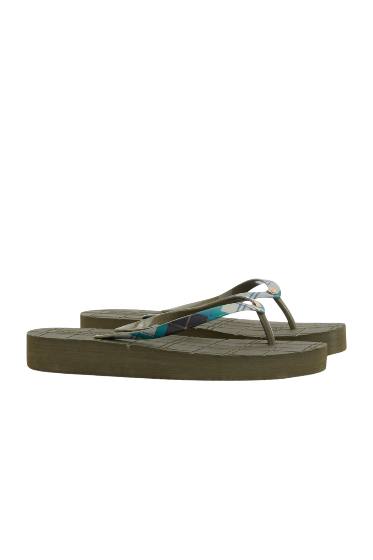 Barbour Tilda Toe Post Sandalet TN51 Olive/Ancient Tartan