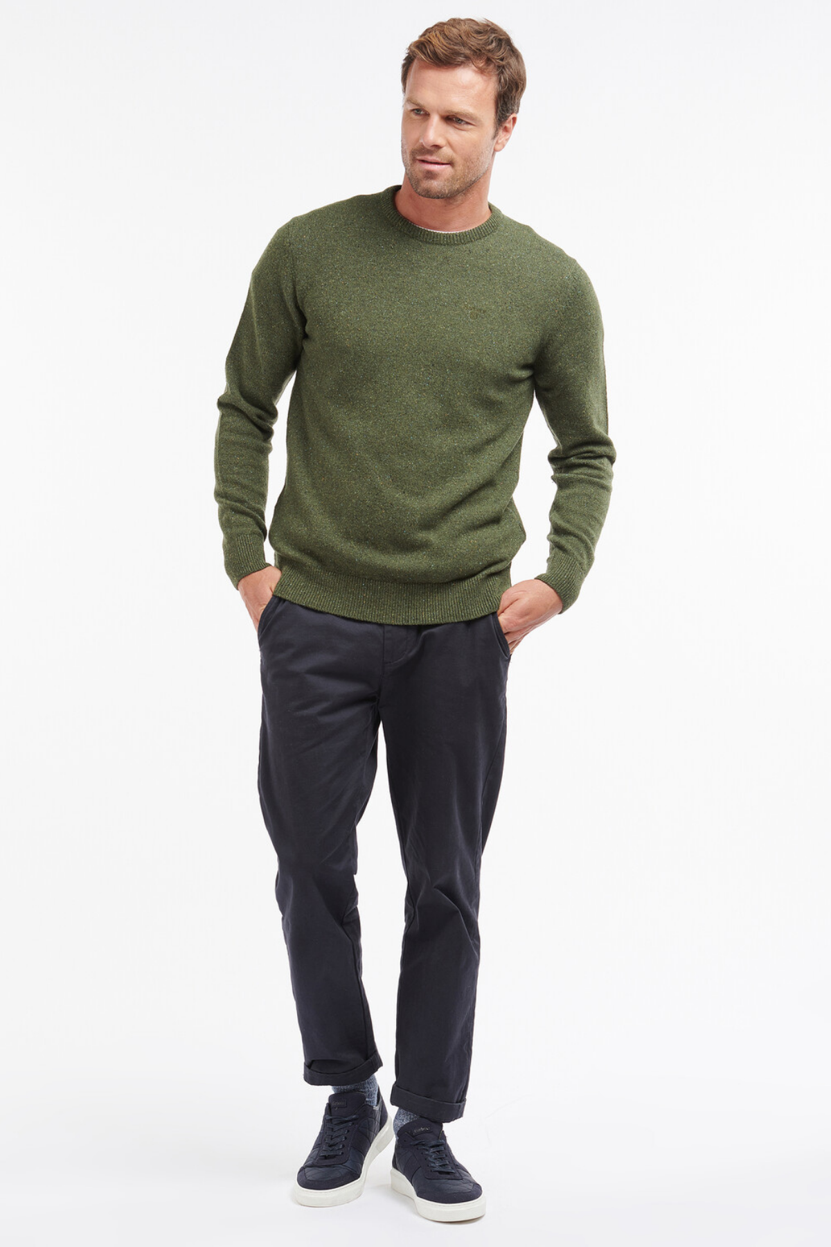 Barbour Tisbury Crew Kazak GN91 Forest Green