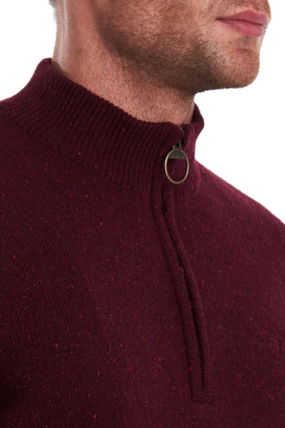 Barbour Tisbury Half Zip Kazak RE53 Ruby