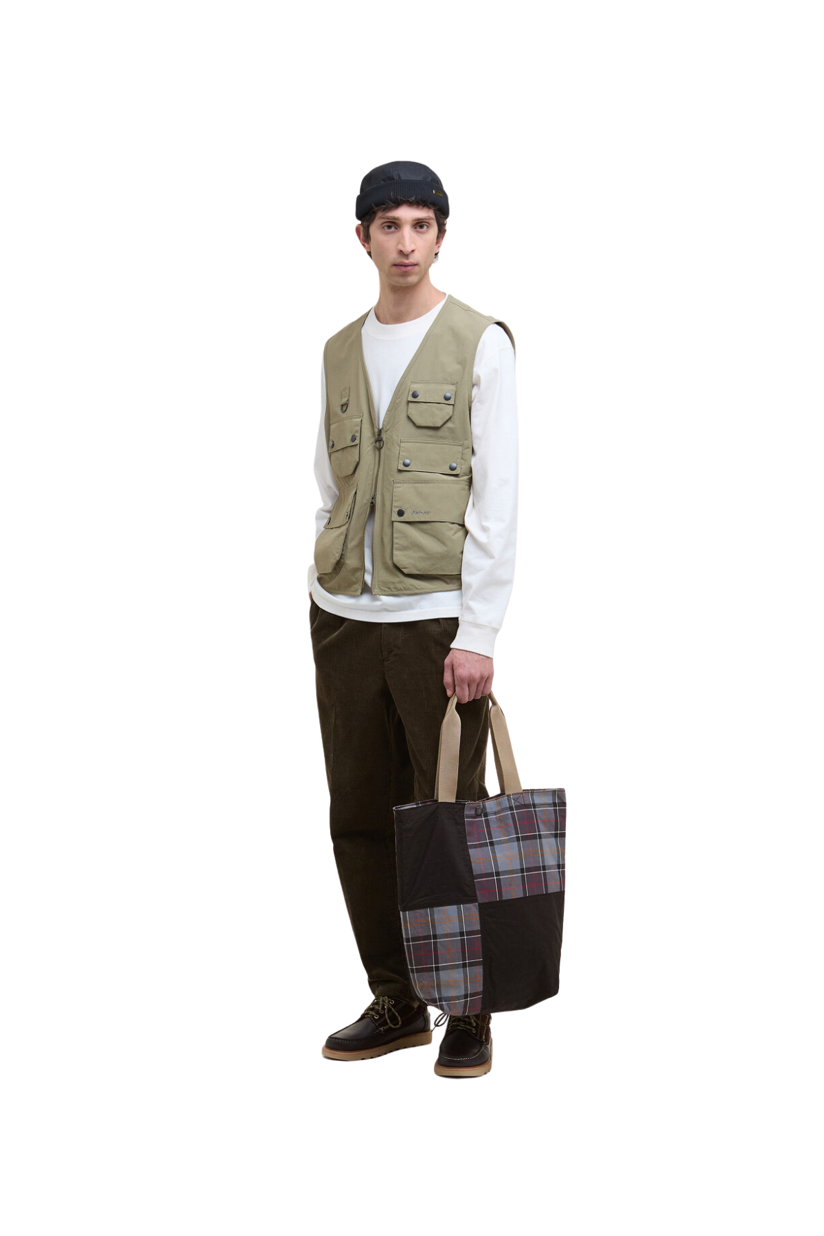 Barbour Transport Pachtwork Tote Çanta BK11 Black
