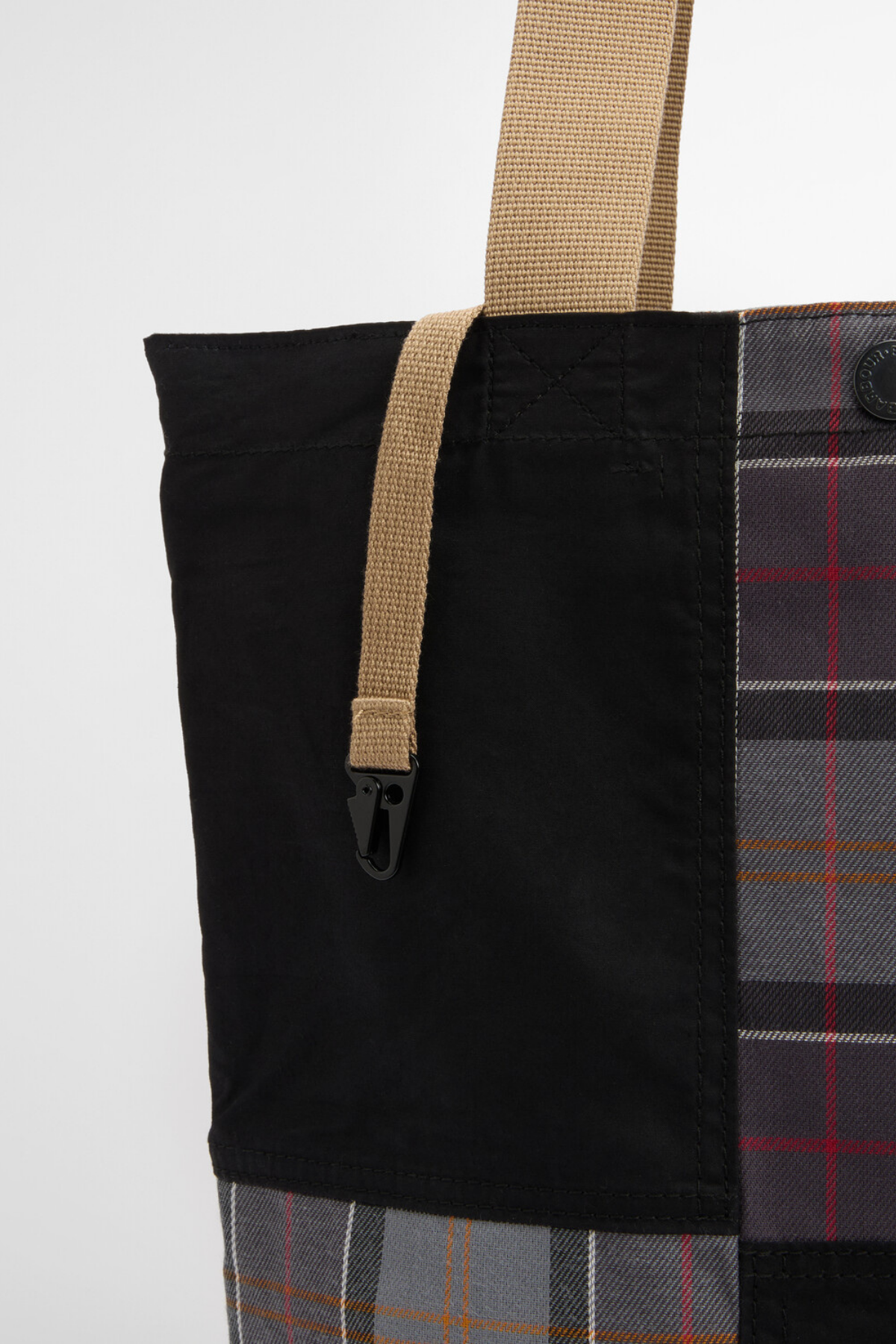 Barbour Transport Pachtwork Tote Çanta BK11 Black