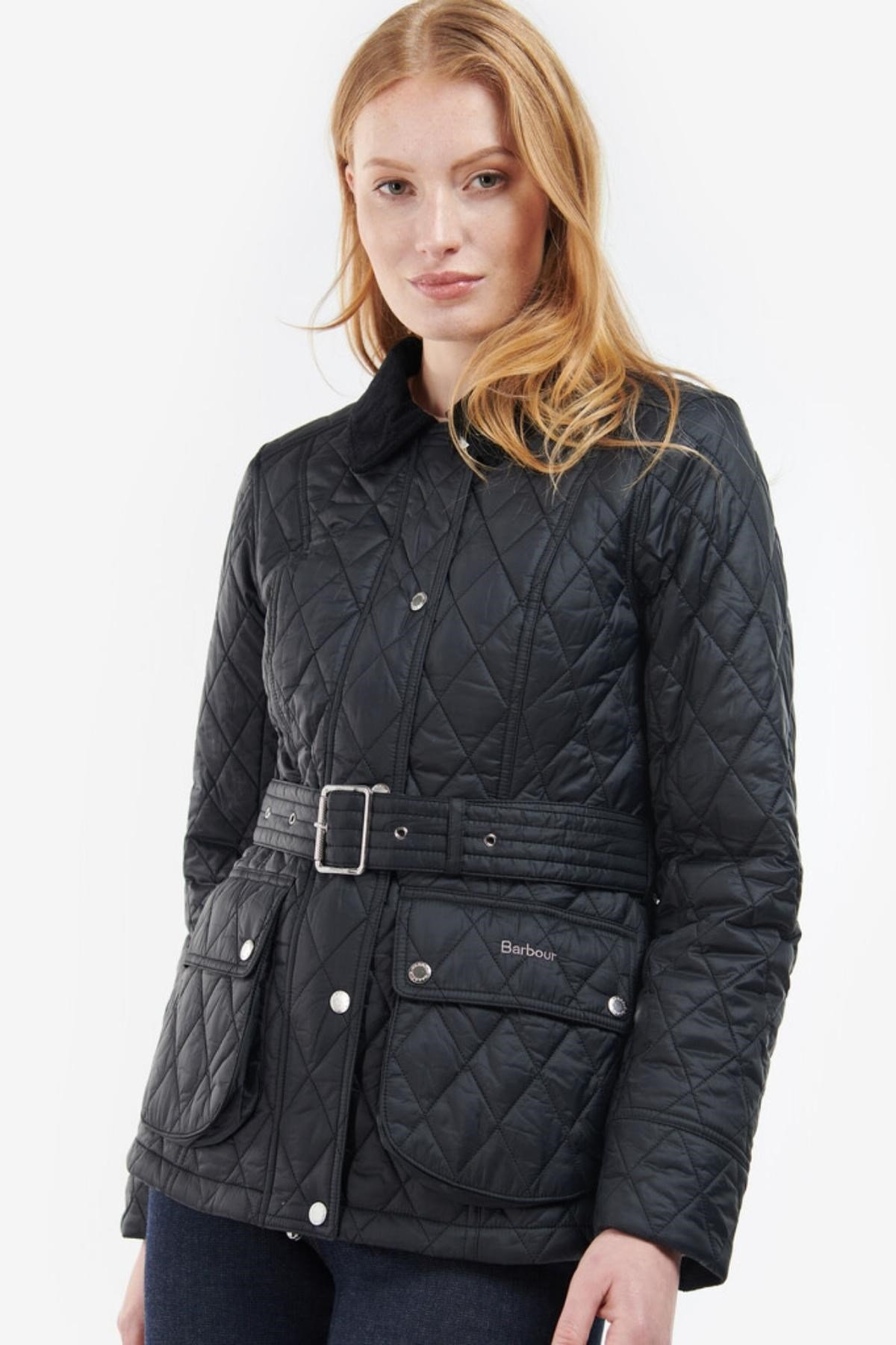 Barbour Trefoil Kadın Kapitone Ceket Black/Renaissance Floral