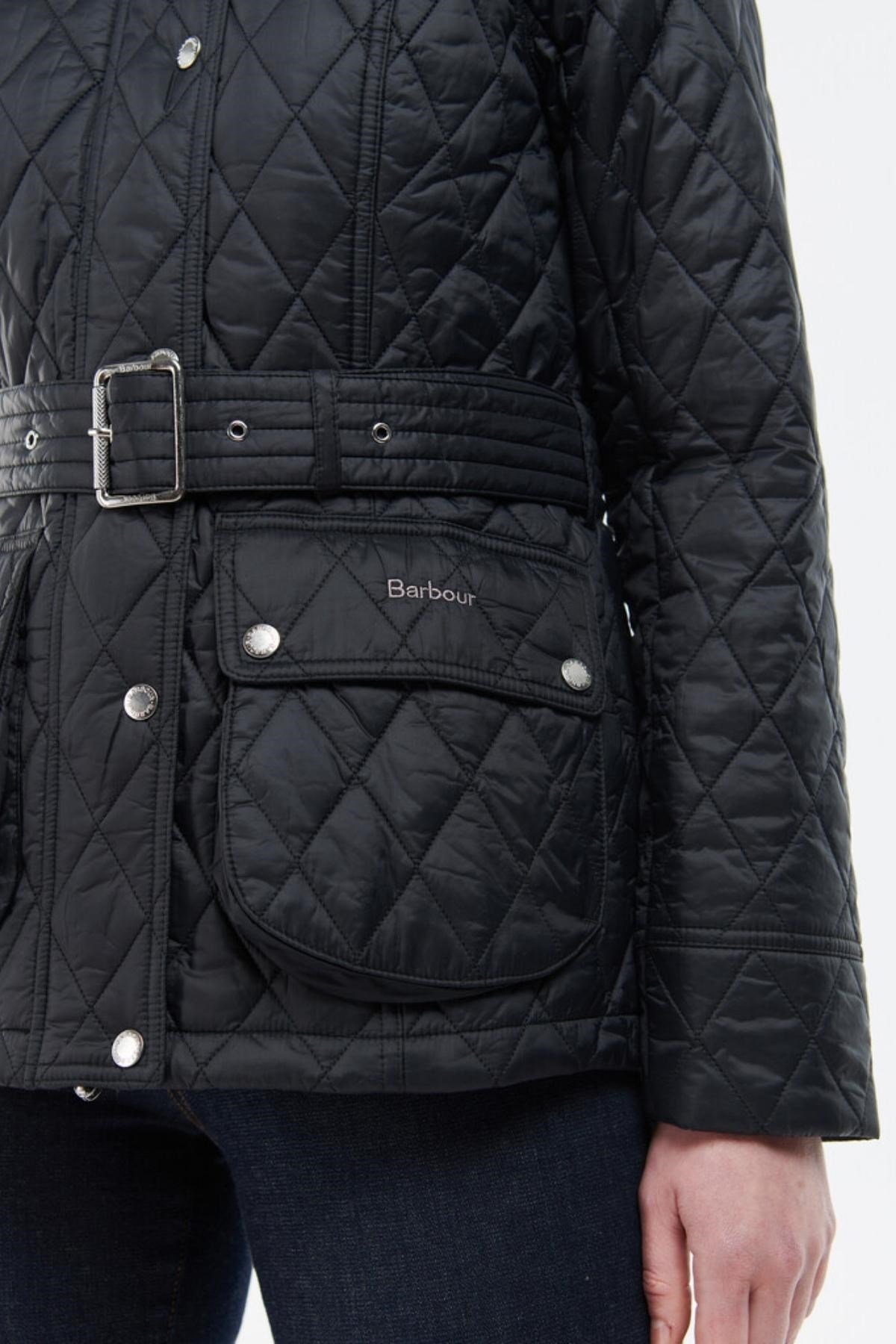 Barbour Trefoil Kadın Kapitone Ceket Black/Renaissance Floral