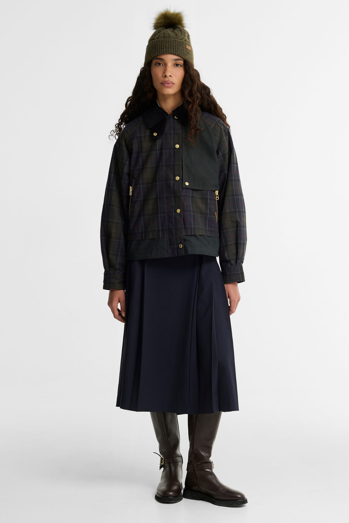 Barbour Truro Casual Ceket TN11 Shadow Classic Dk Fern Mixed Tartan