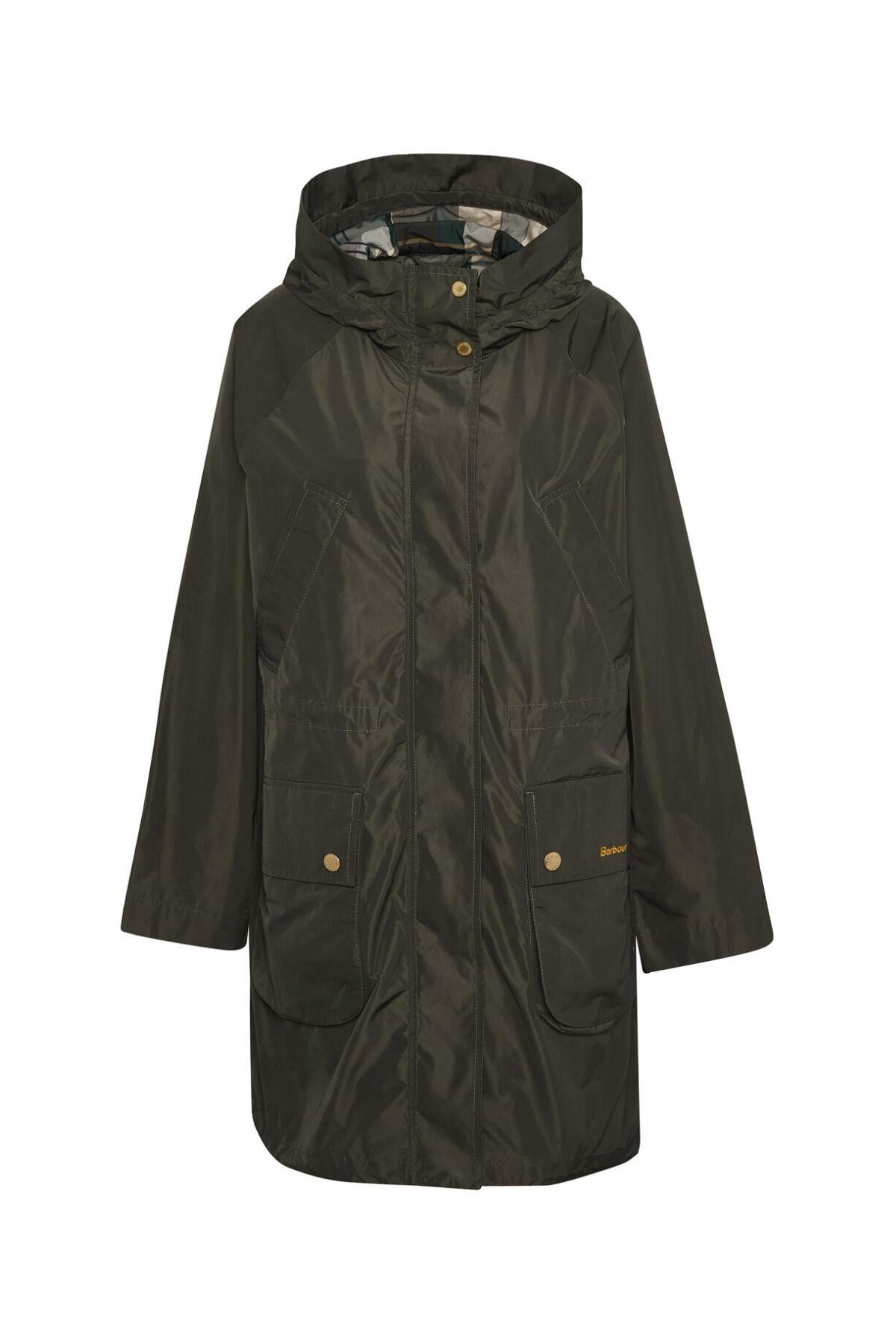 Barbour Una Showerproof Ceket OL51 Olive/Ancient Tartan