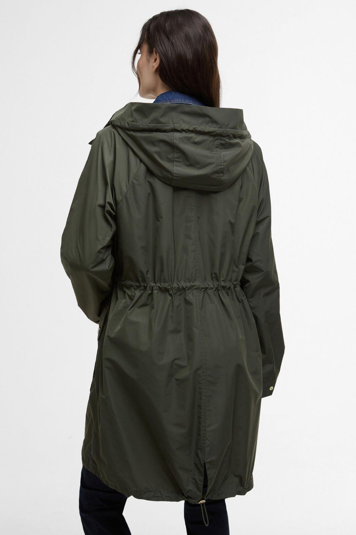 Barbour Una Showerproof Ceket OL51 Olive/Ancient Tartan