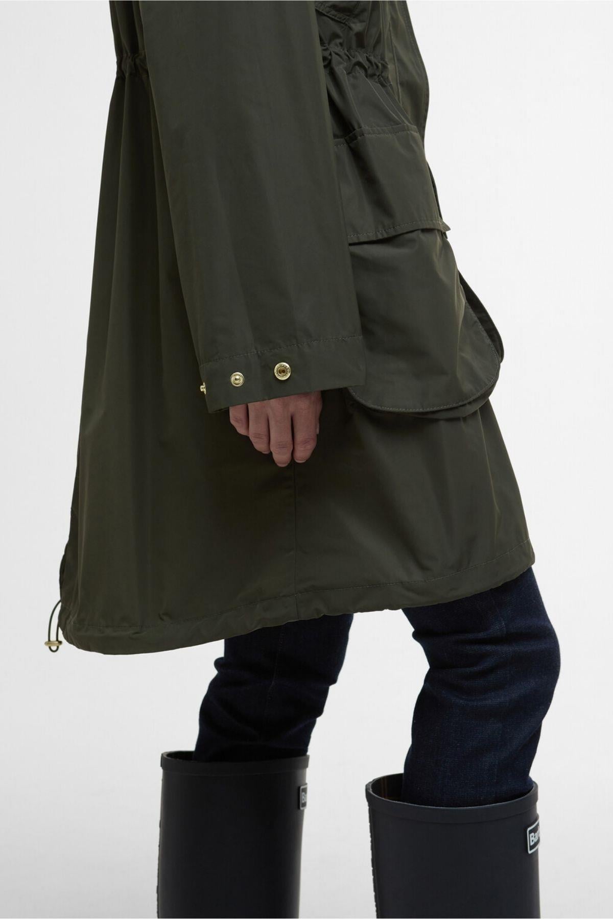 Barbour Una Showerproof Ceket OL51 Olive/Ancient Tartan