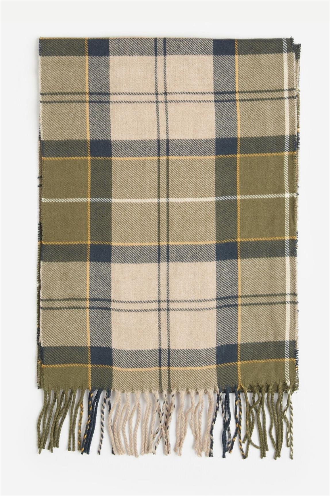 Barbour Unisex Galingale Tartan Atkı TN16 Forest Mist Tartan