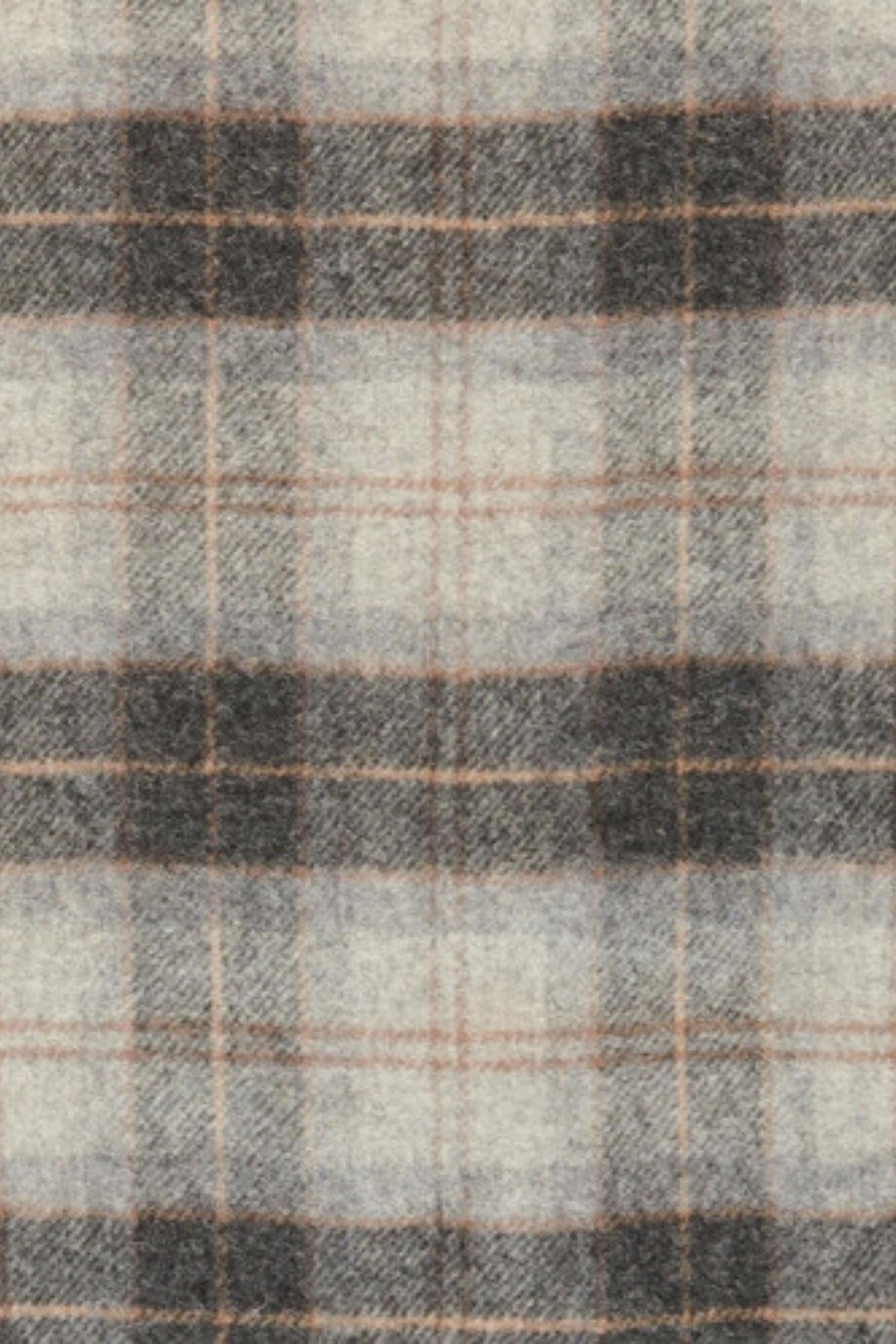 Barbour Unisex Tartan Yün Atkı (%100 Lambswool) TN86 Greystone