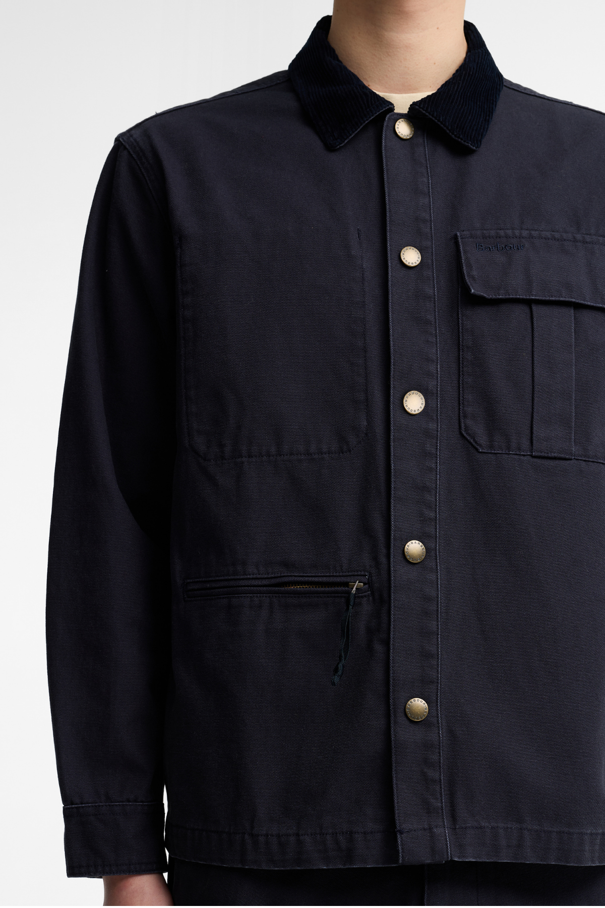 Barbour Ursula Oversize Canvas Dış Gömlek NY74 Dark Navy